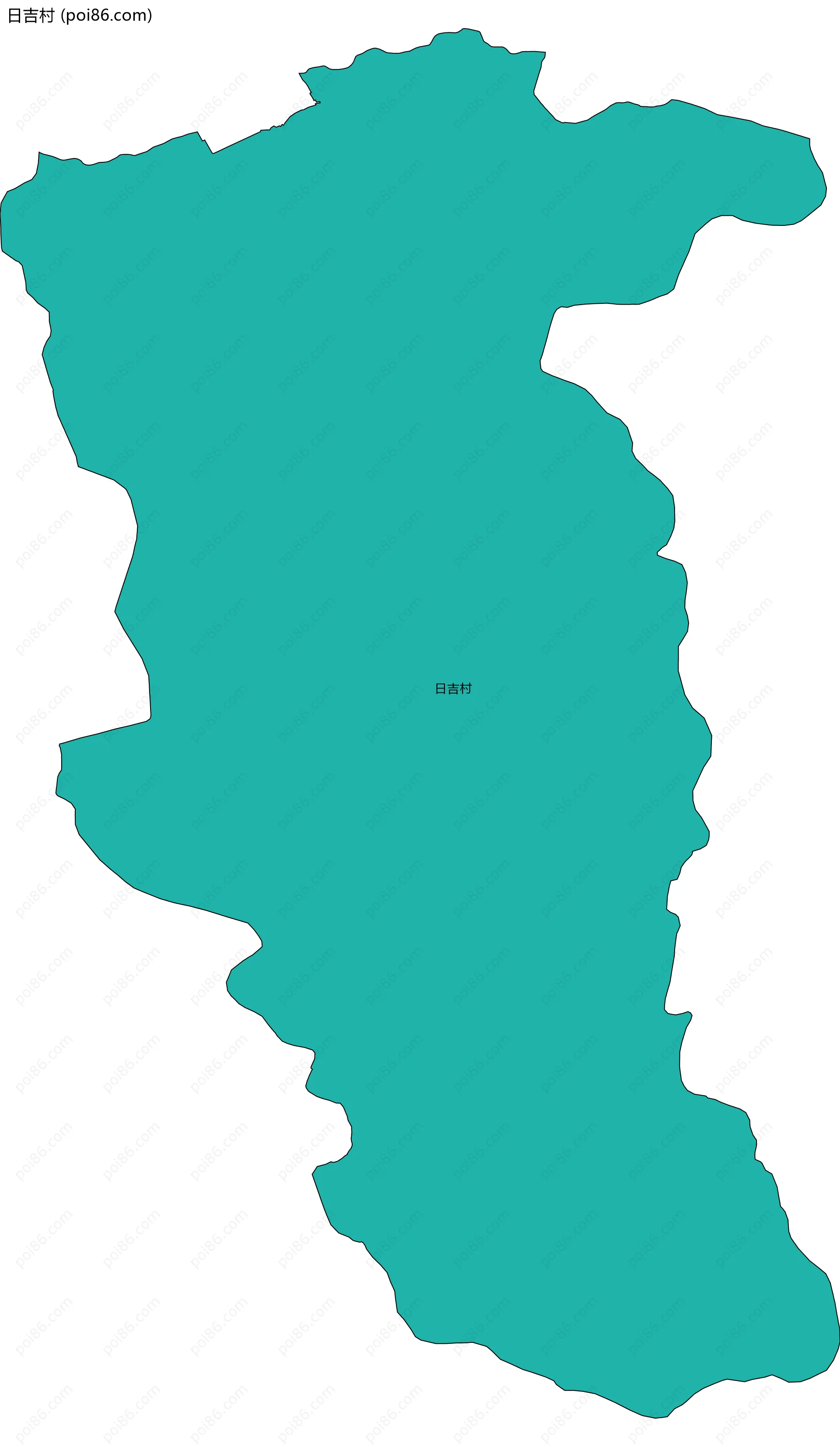 日吉村边界地图