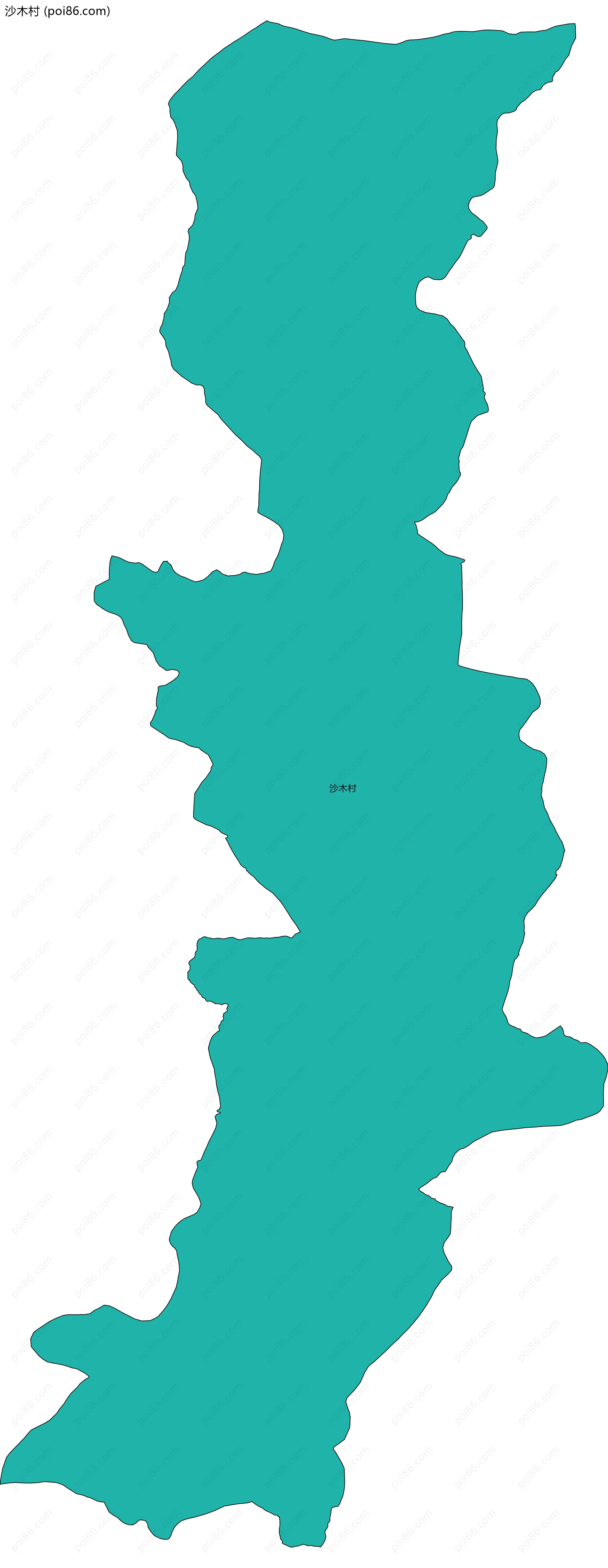 沙木村边界地图