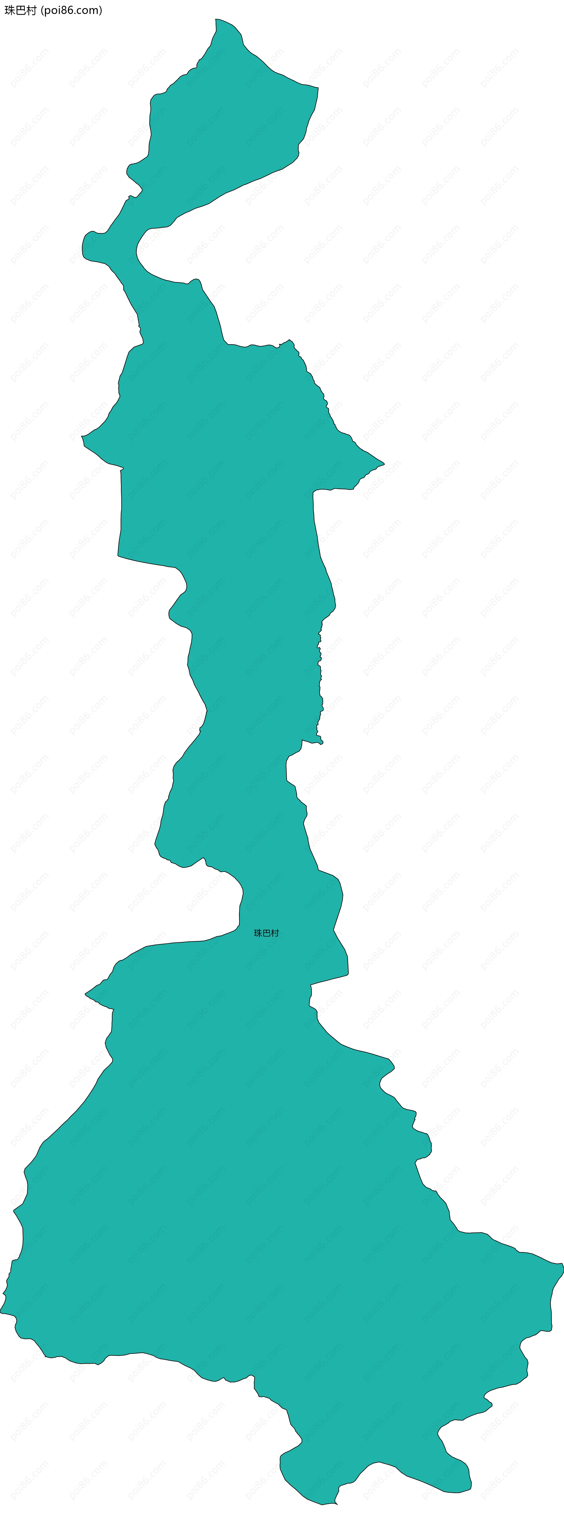 珠巴村边界地图