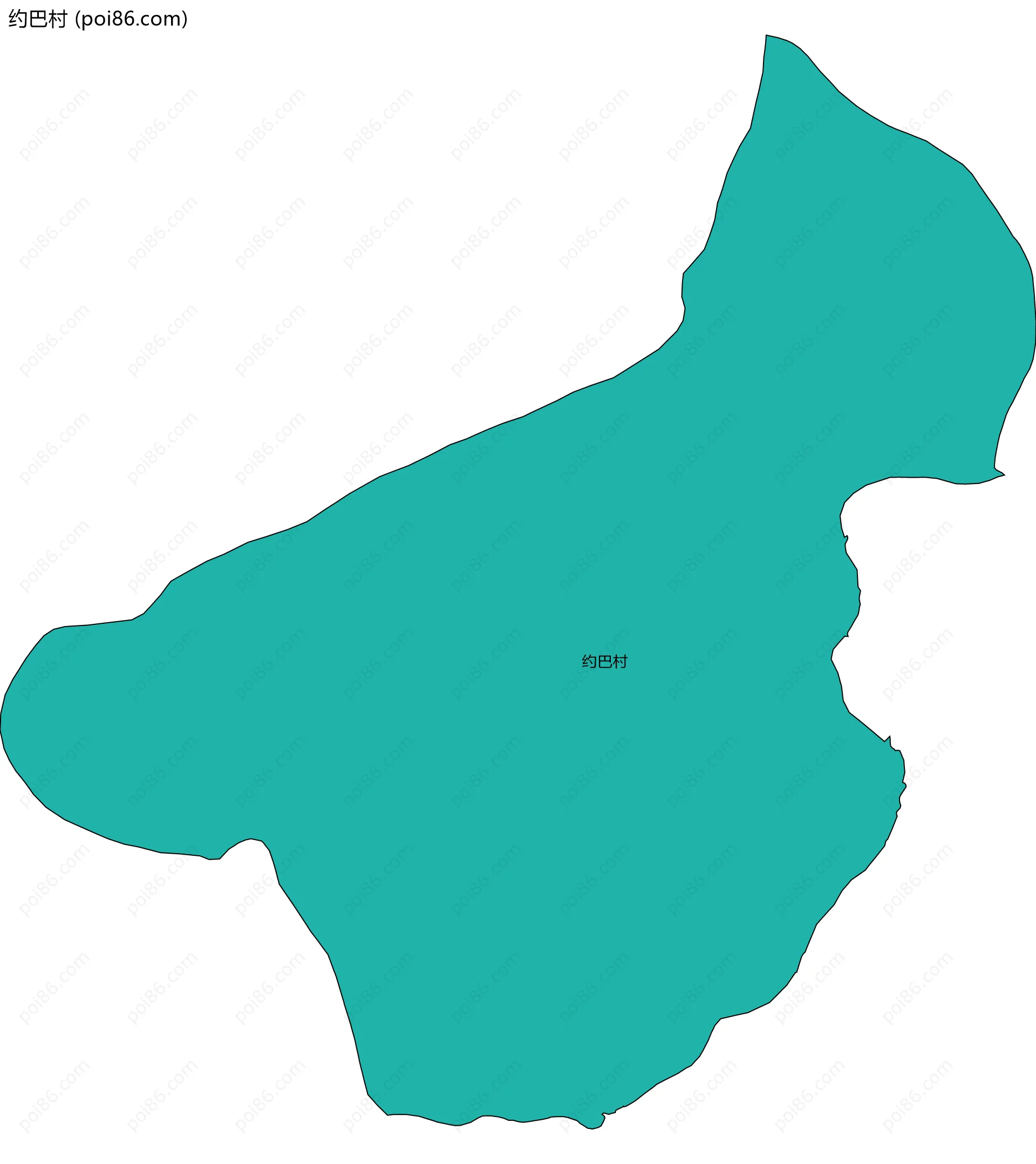 约巴村边界地图