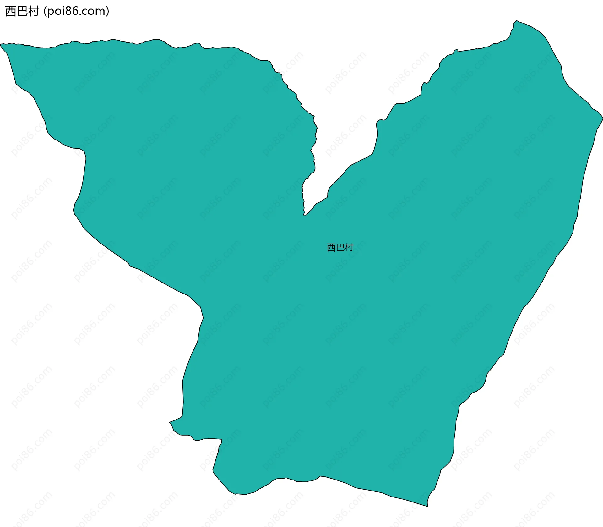 西巴村边界地图