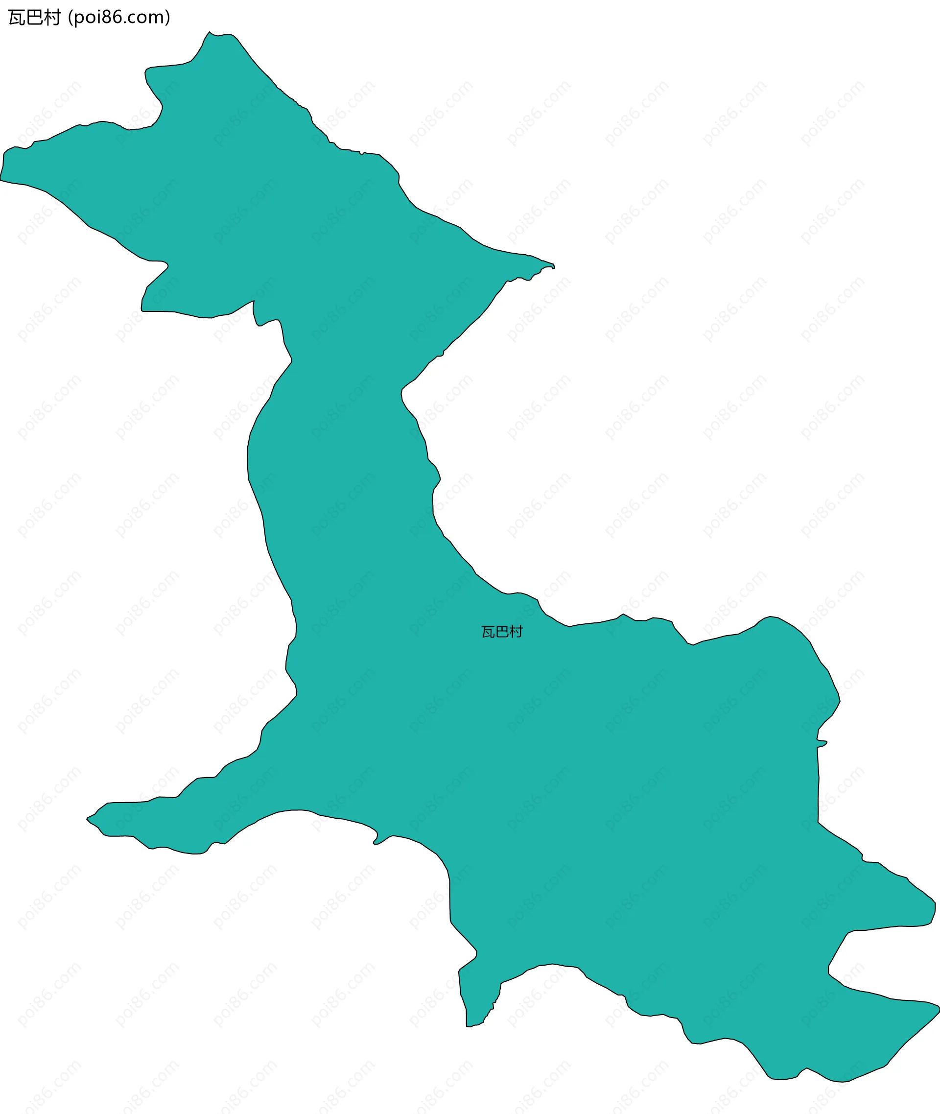 瓦巴村边界地图