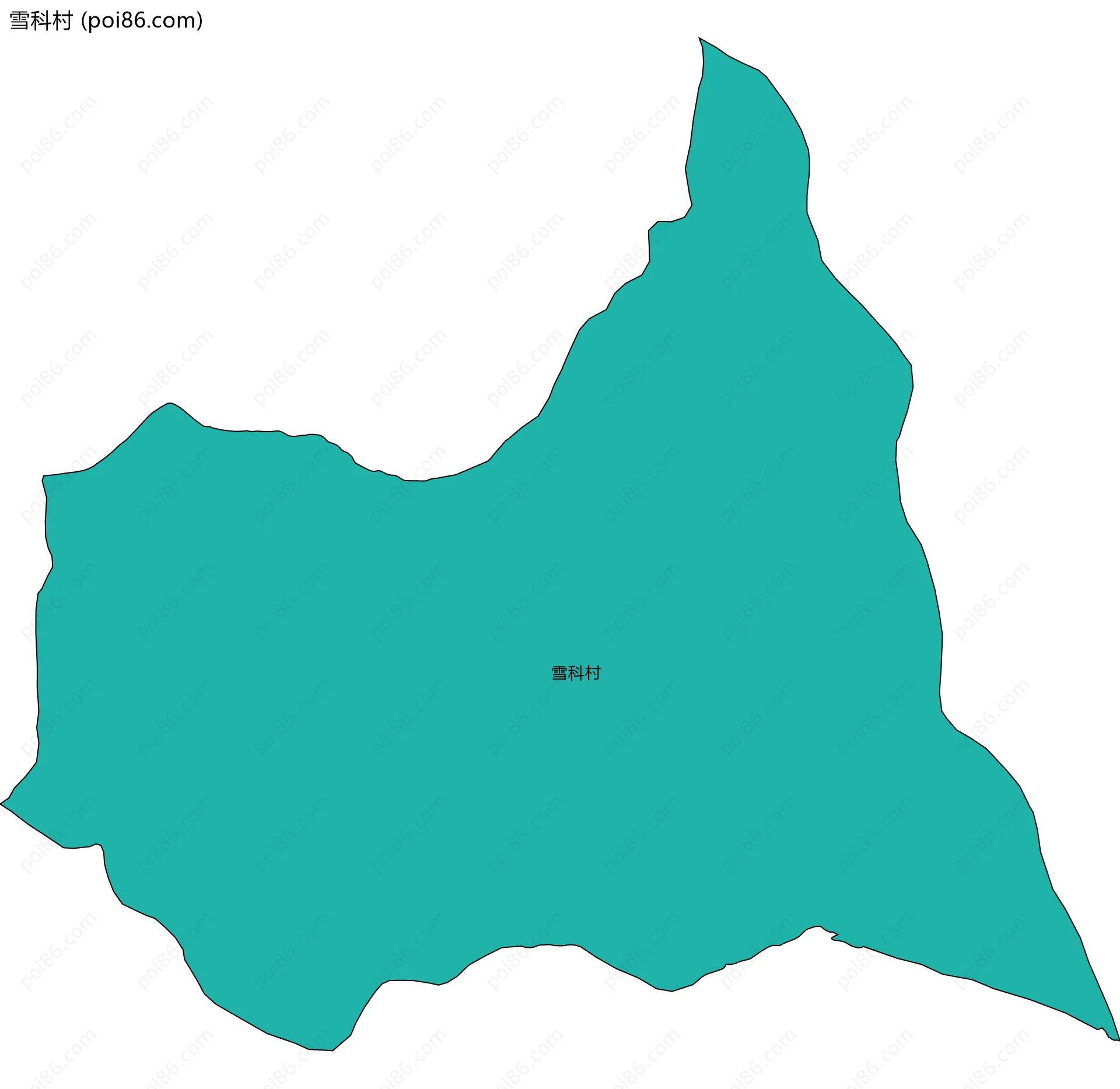 雪科村边界地图