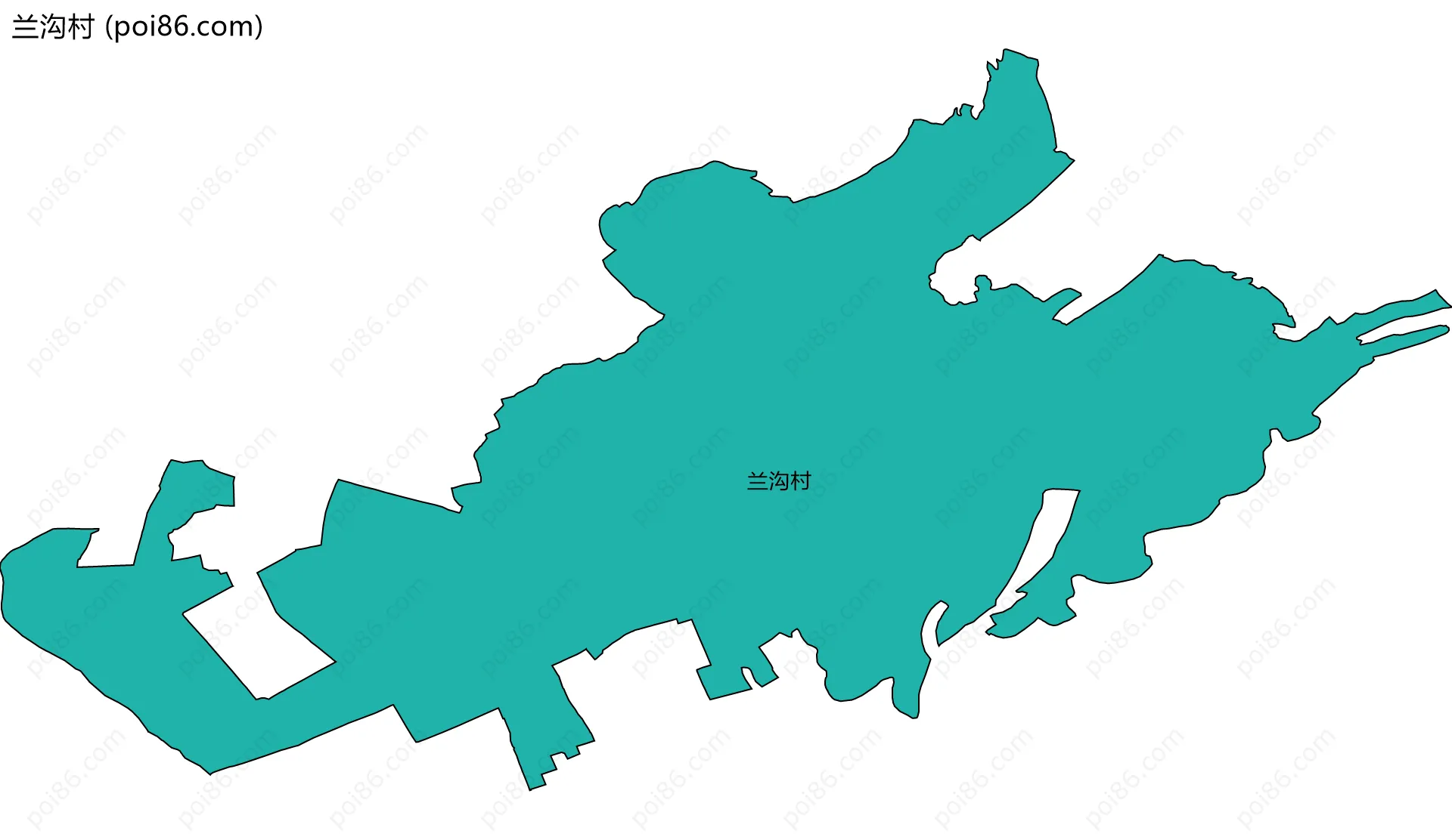 兰沟村边界地图