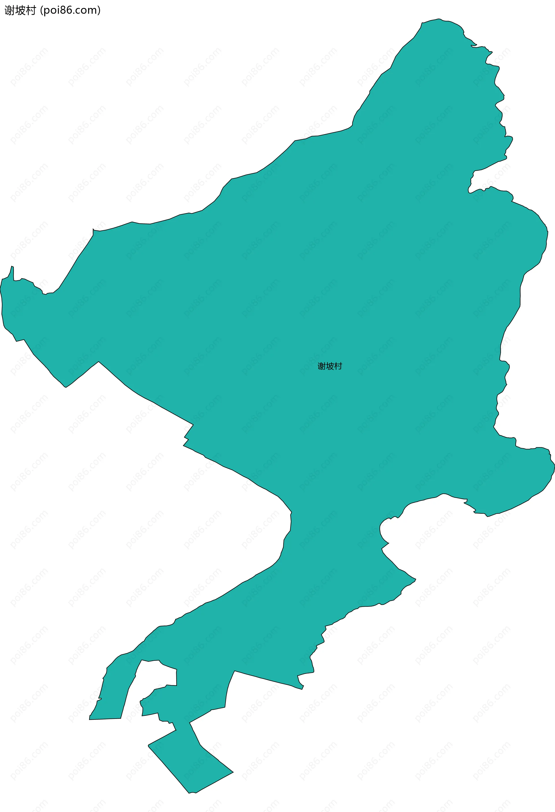 谢坡村边界地图