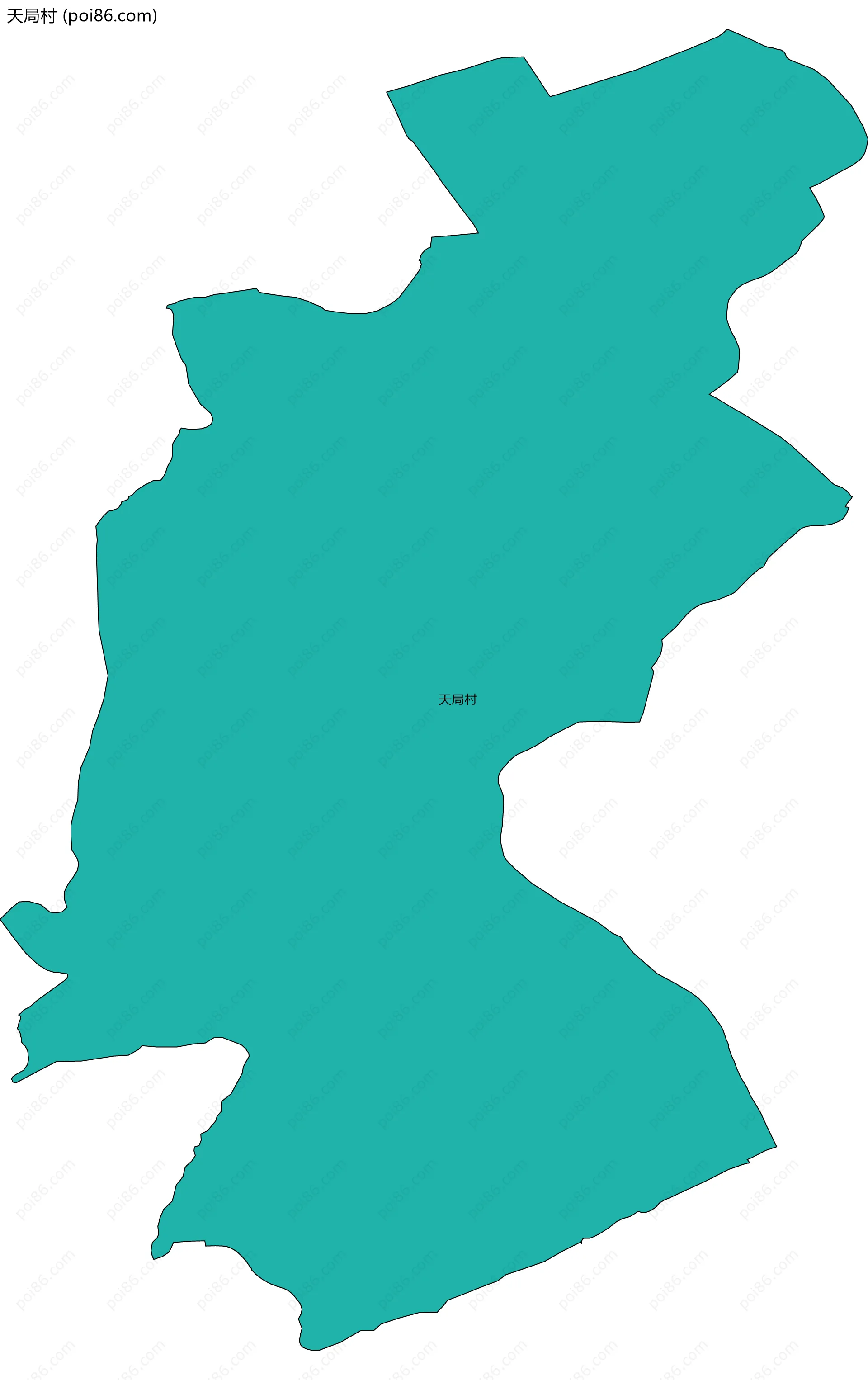 天局村边界地图