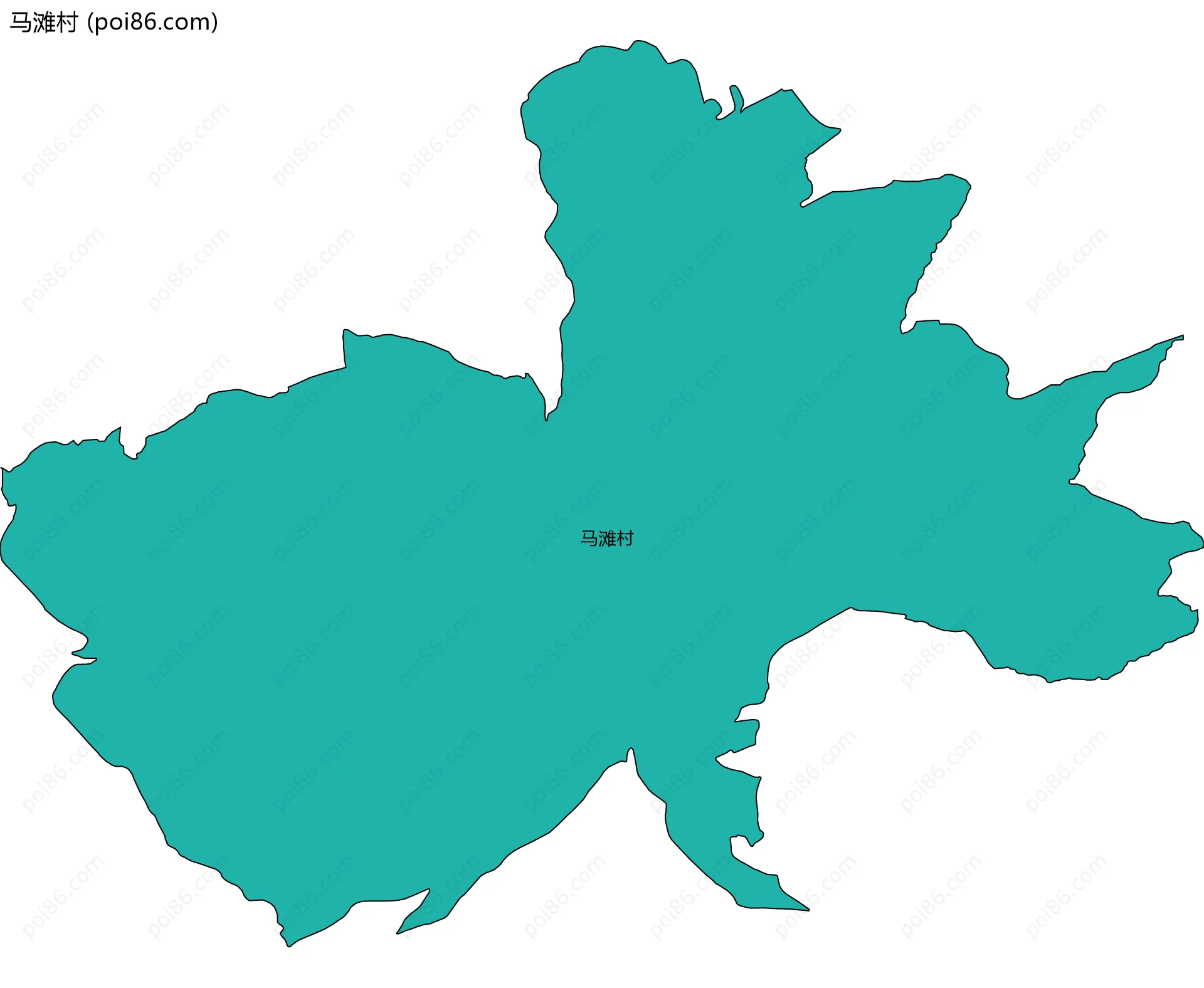 马滩村边界地图