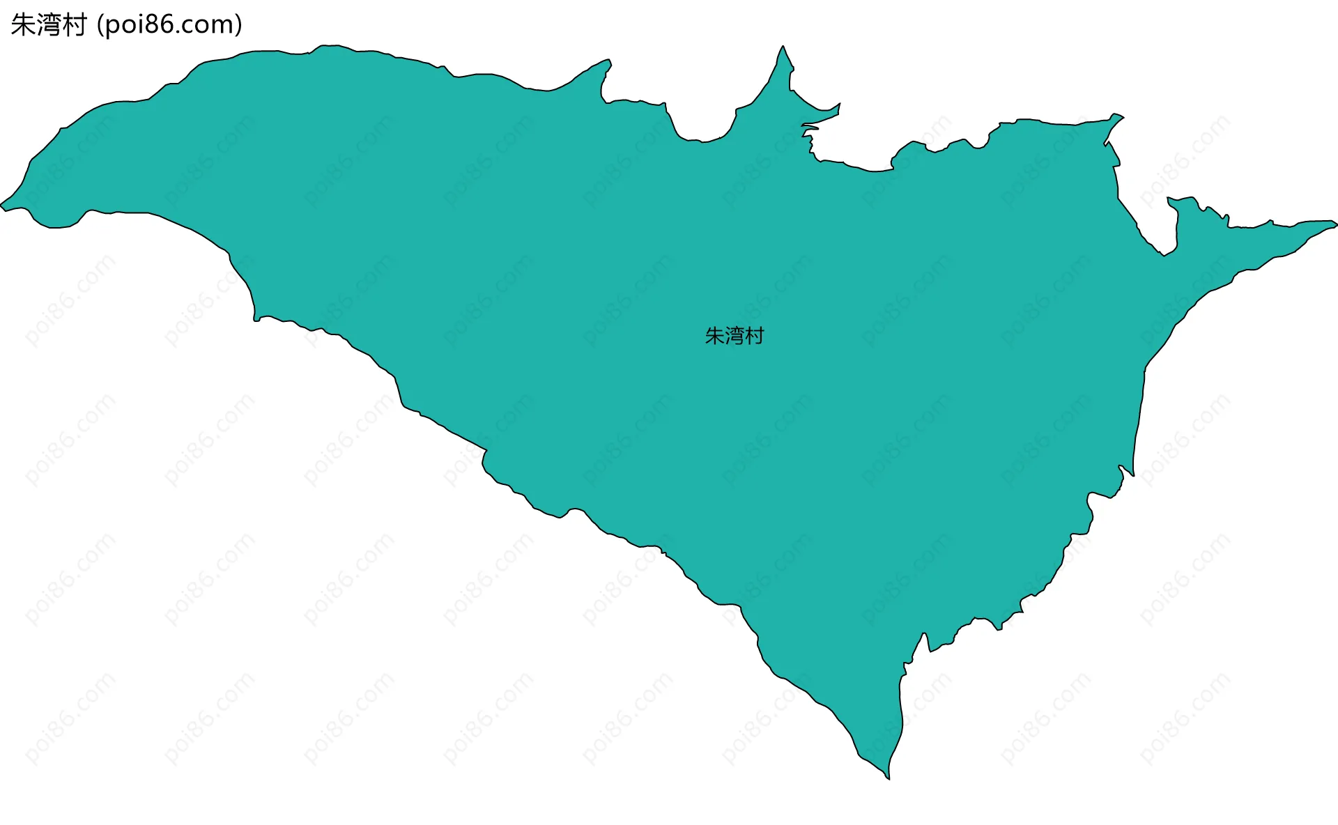 朱湾村边界地图