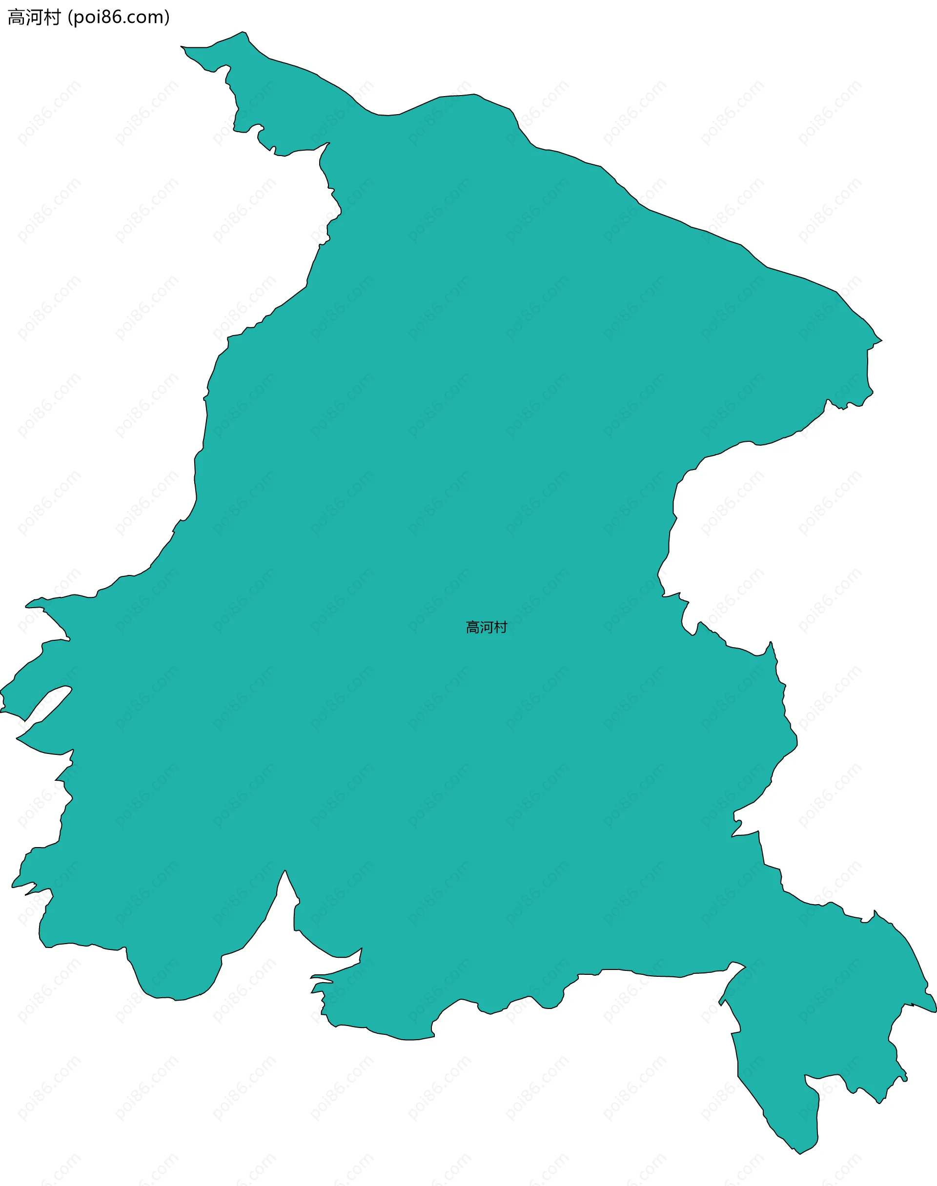 高河村边界地图