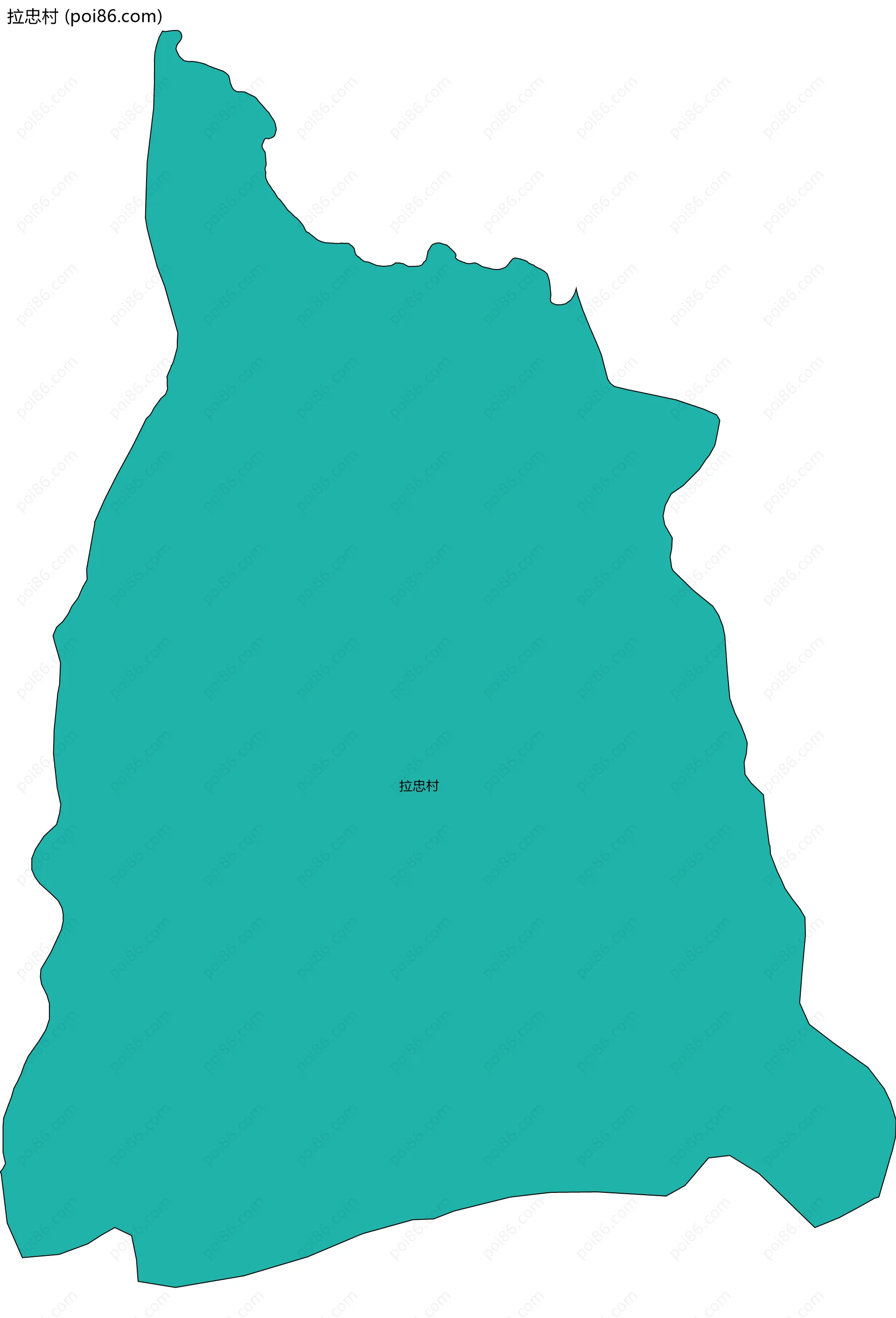 拉忠村边界地图