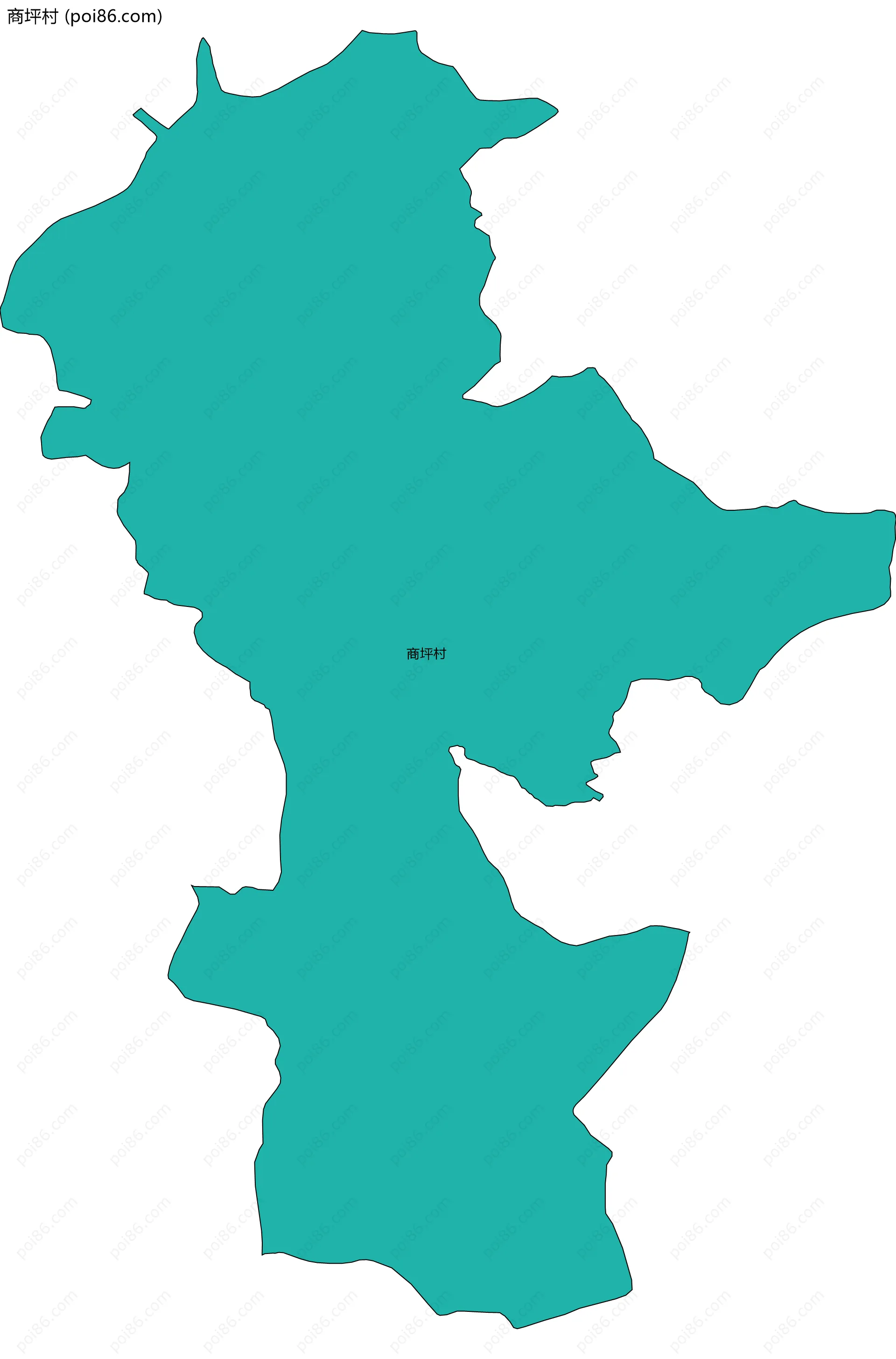 商坪村边界地图