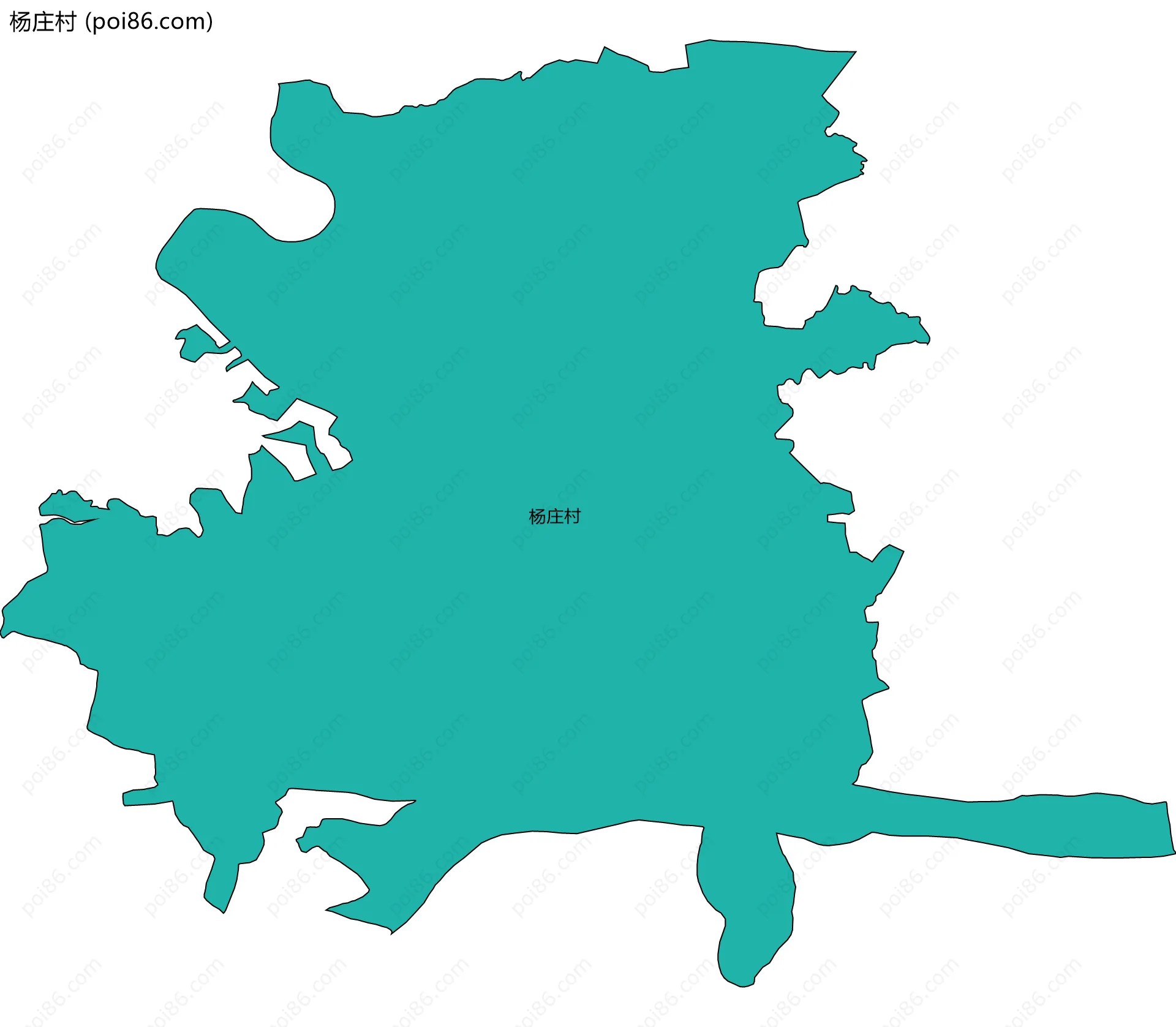 杨庄村边界地图