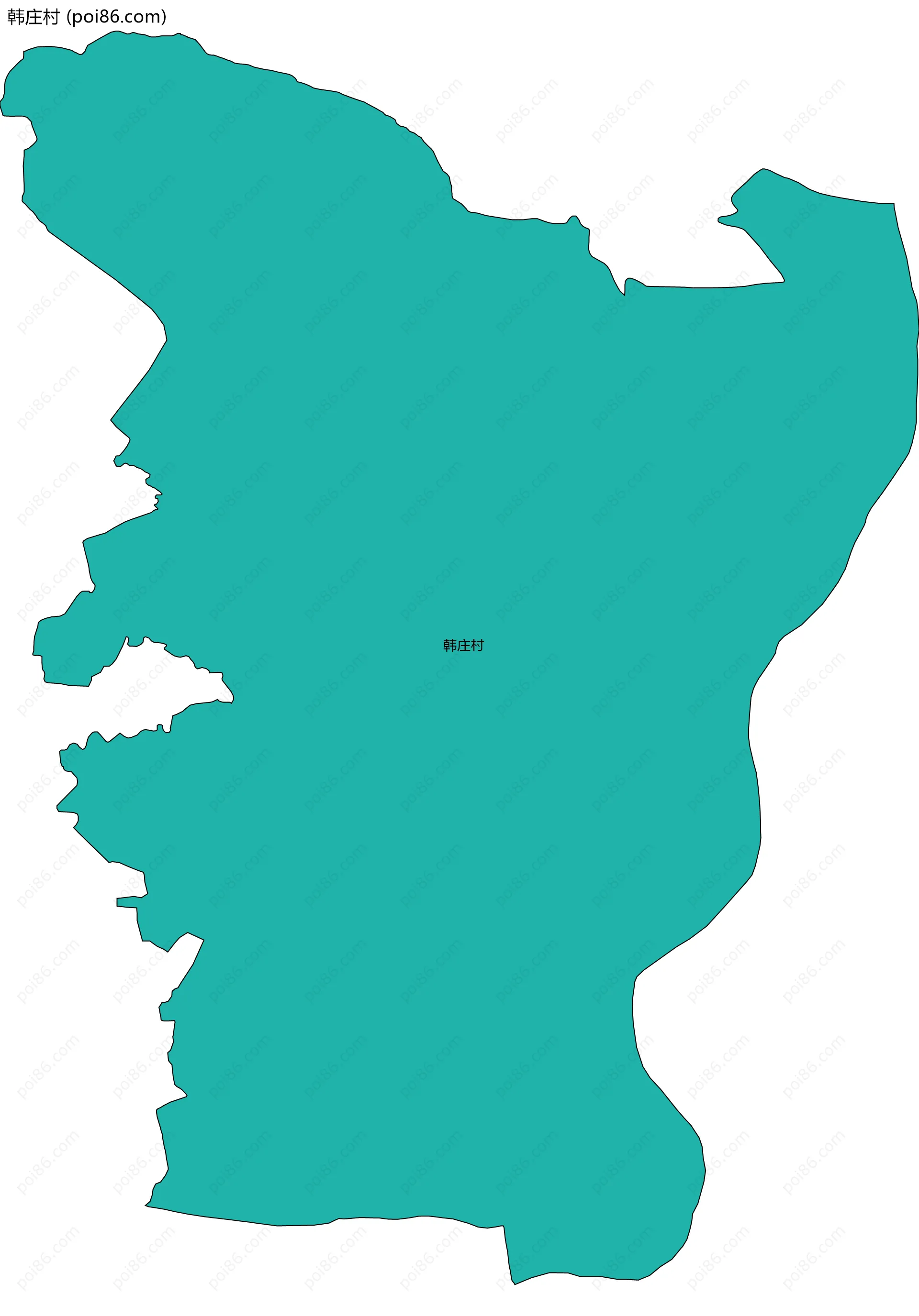 韩庄村边界地图