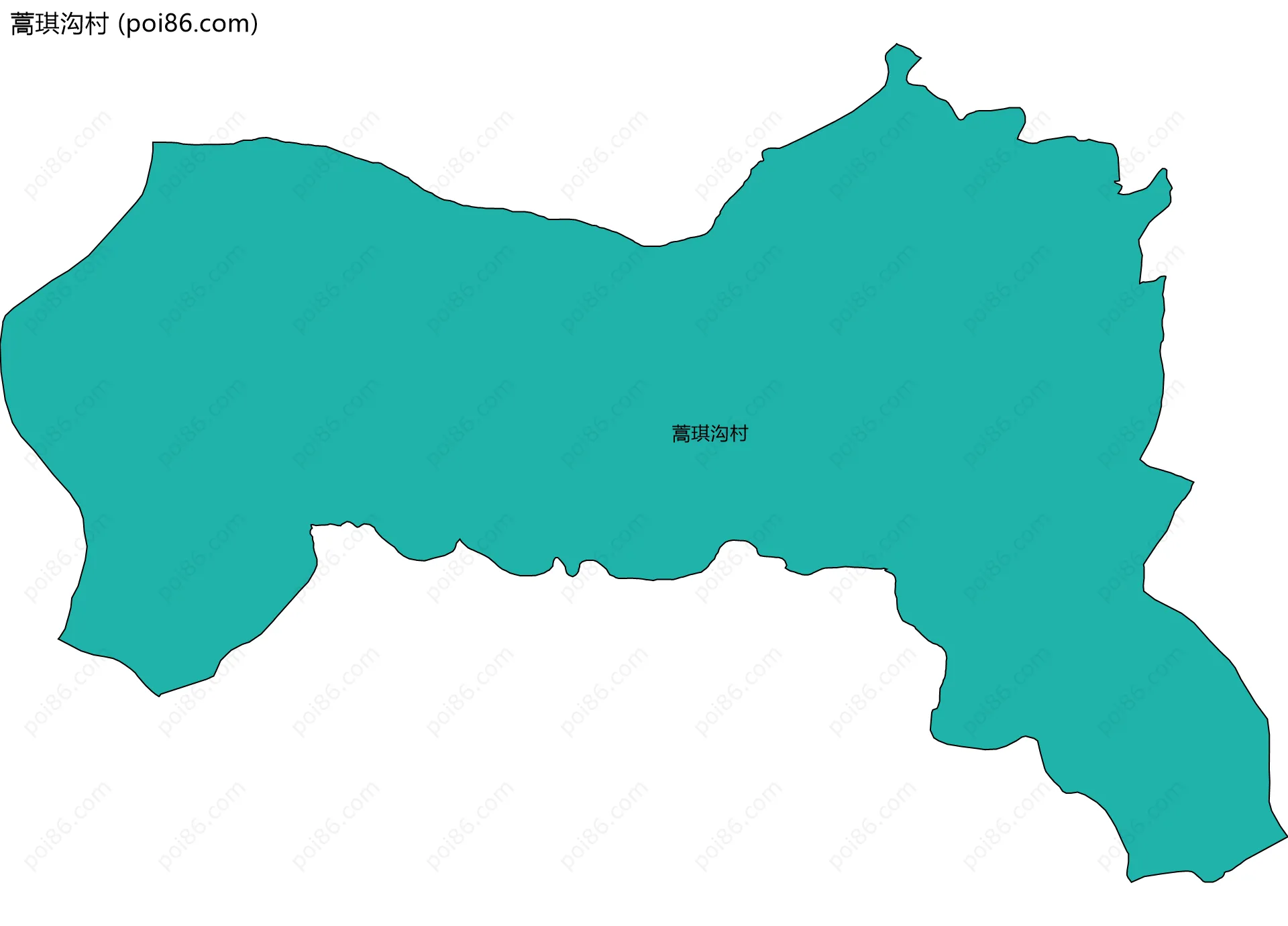 蒿琪沟村边界地图