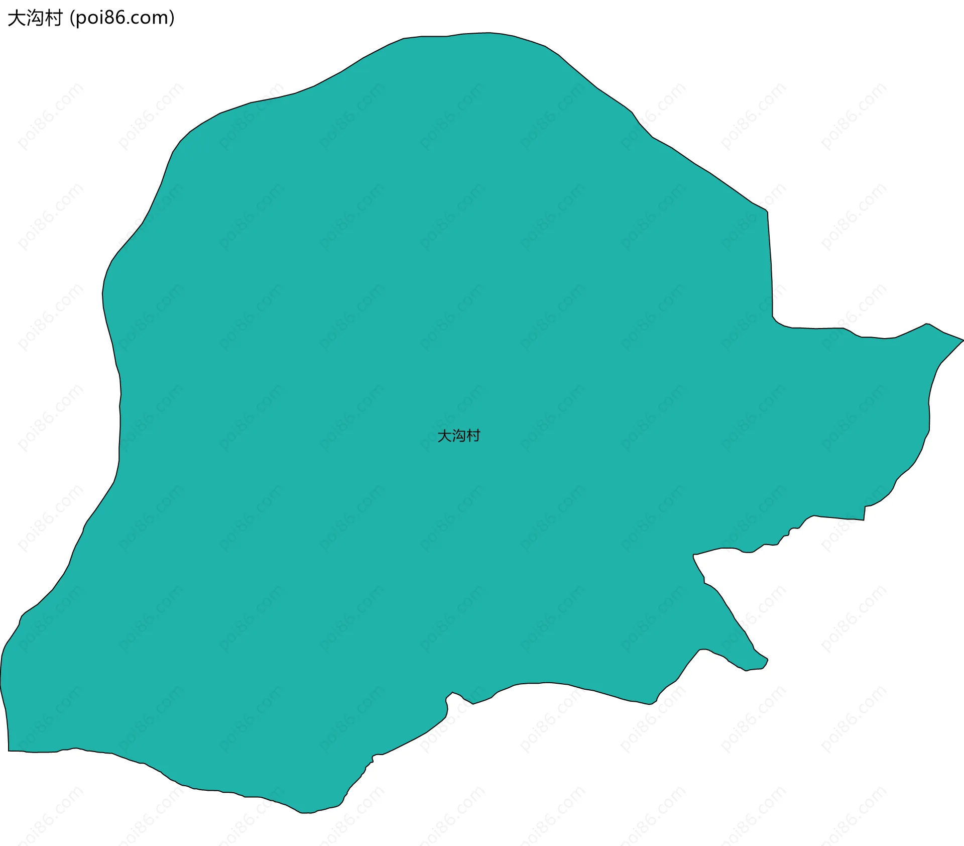 大沟村边界地图