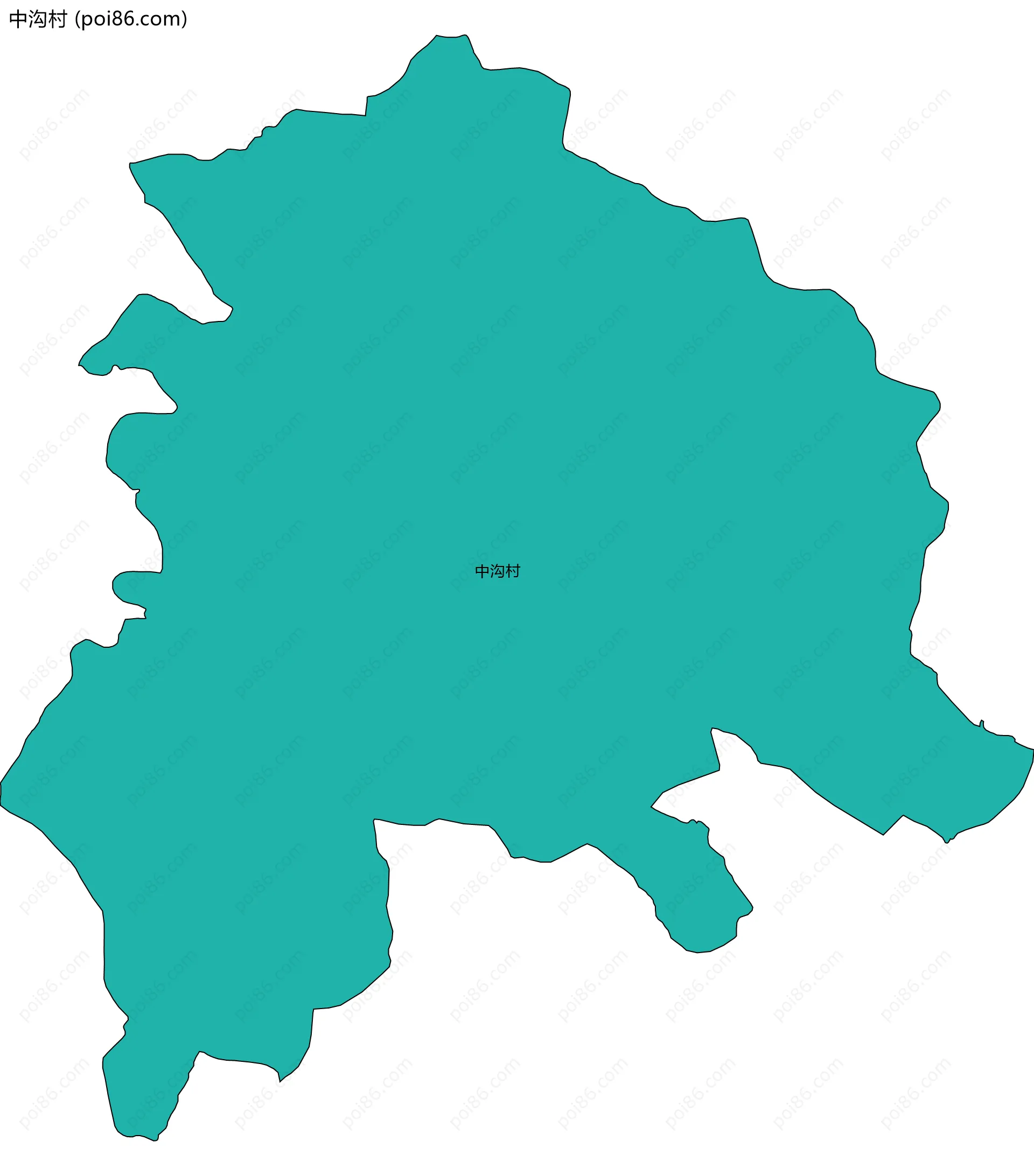 中沟村边界地图