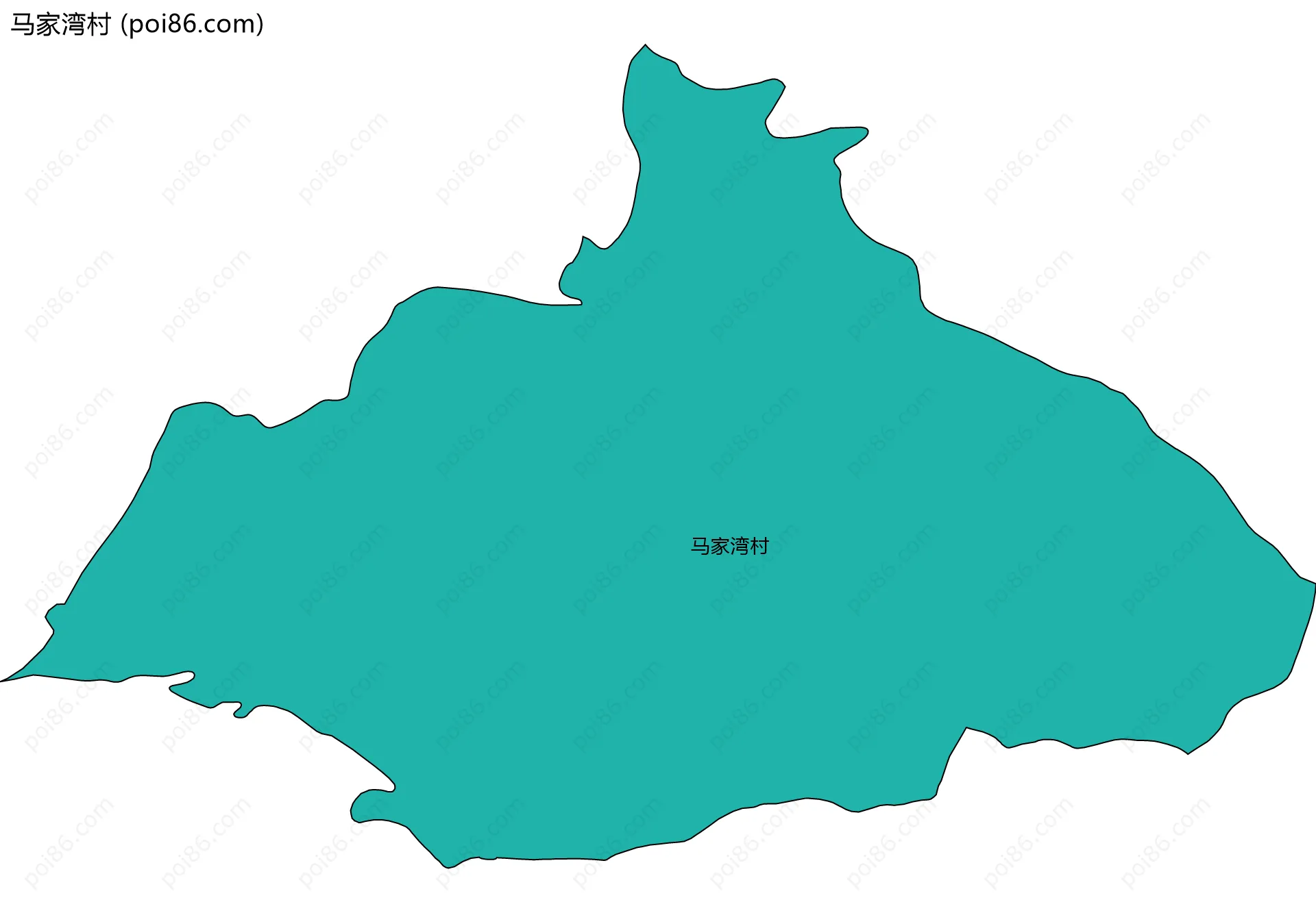 马家湾村边界地图