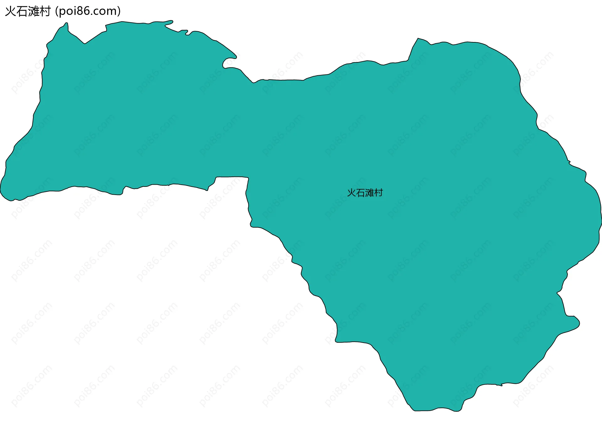 火石滩村边界地图