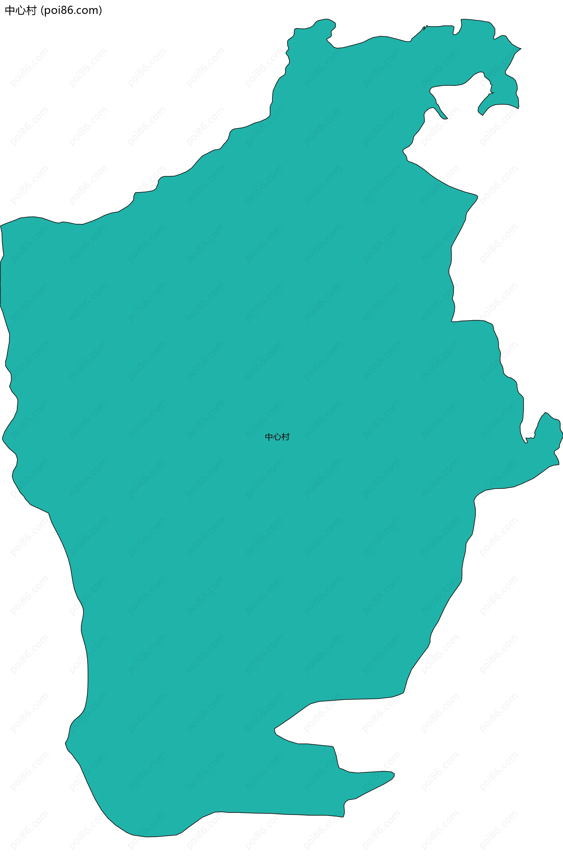 中心村边界地图