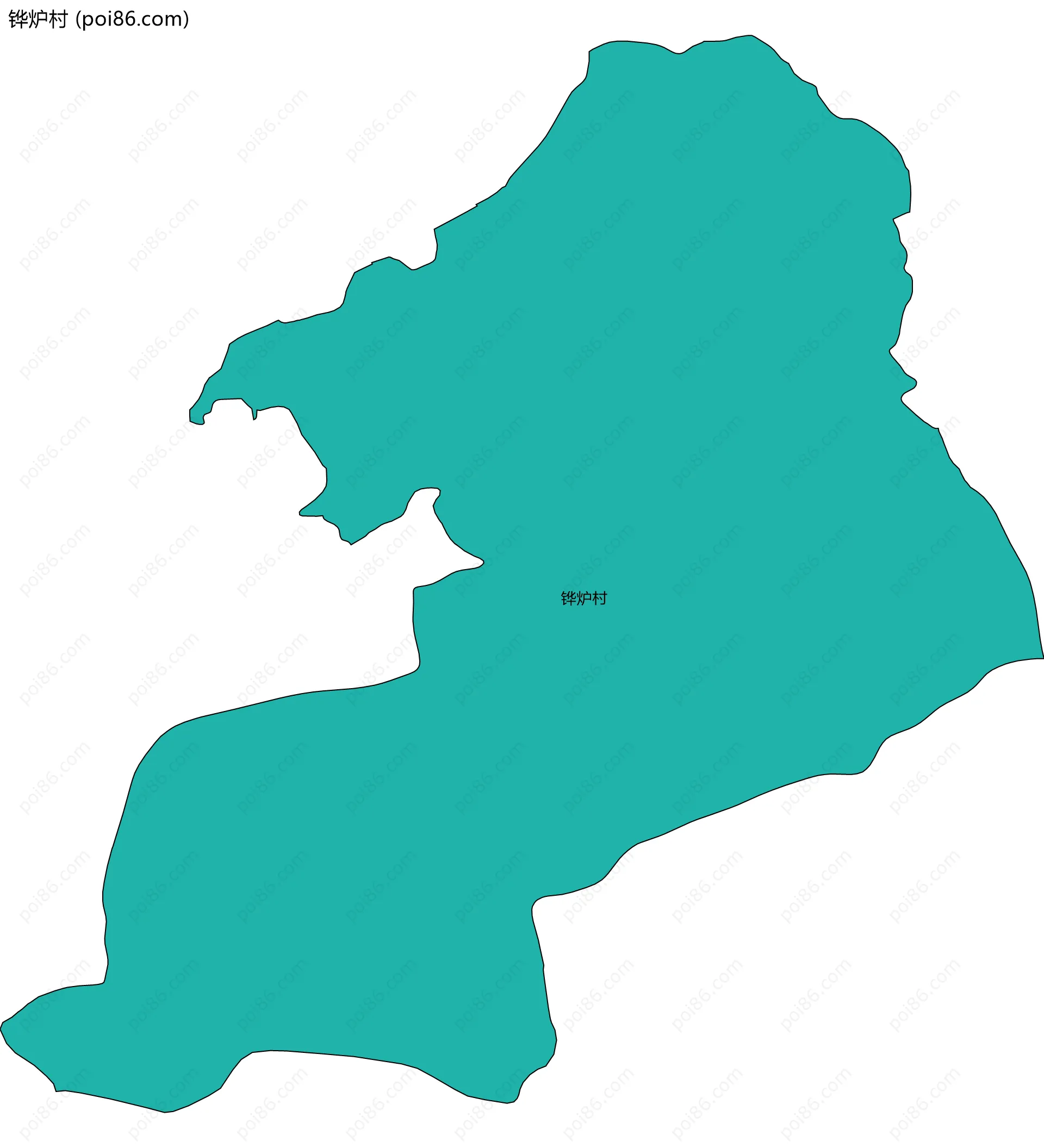 铧炉村边界地图