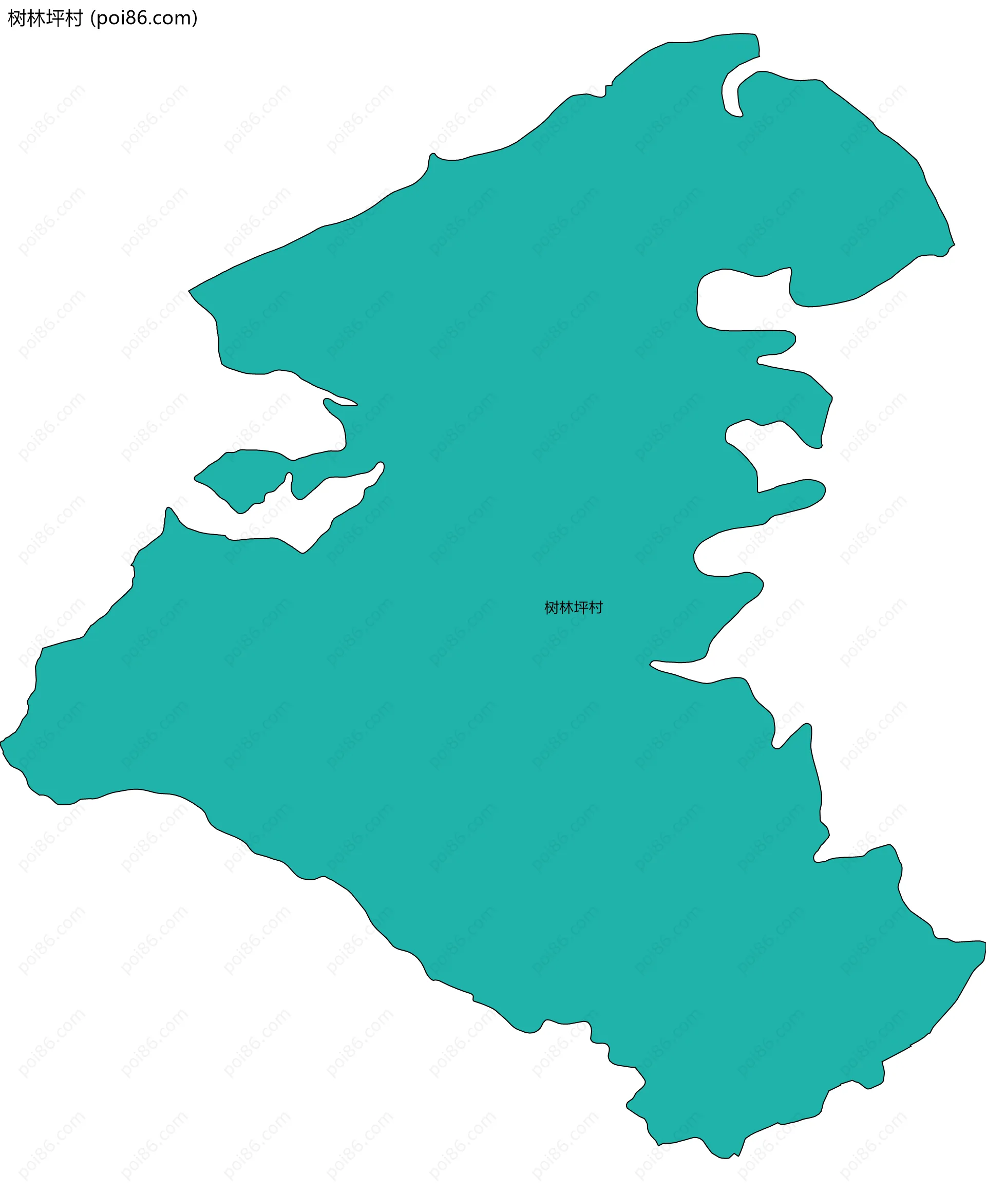 树林坪村边界地图