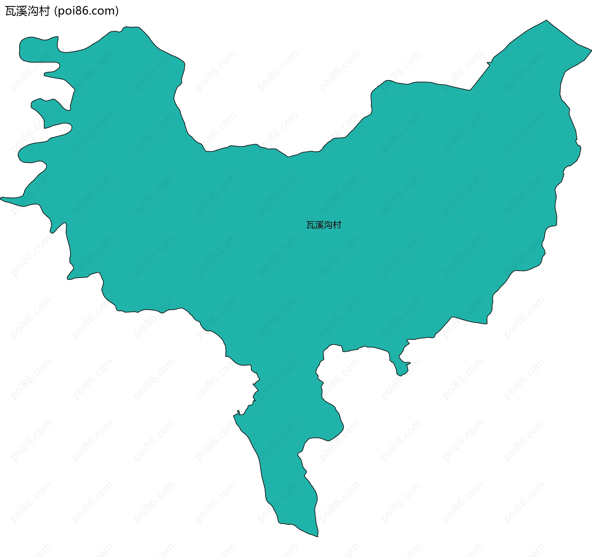 瓦溪沟村边界地图