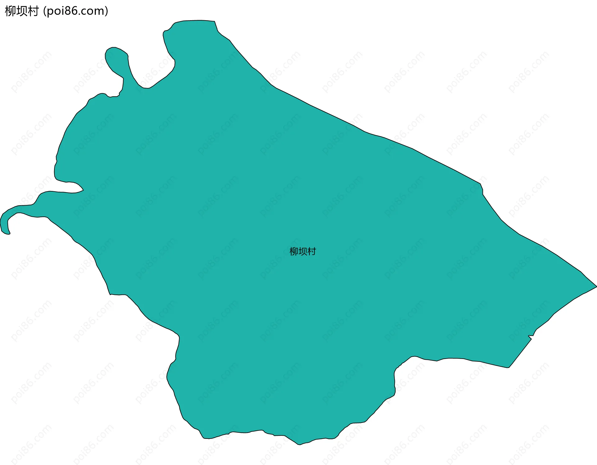 柳坝村边界地图