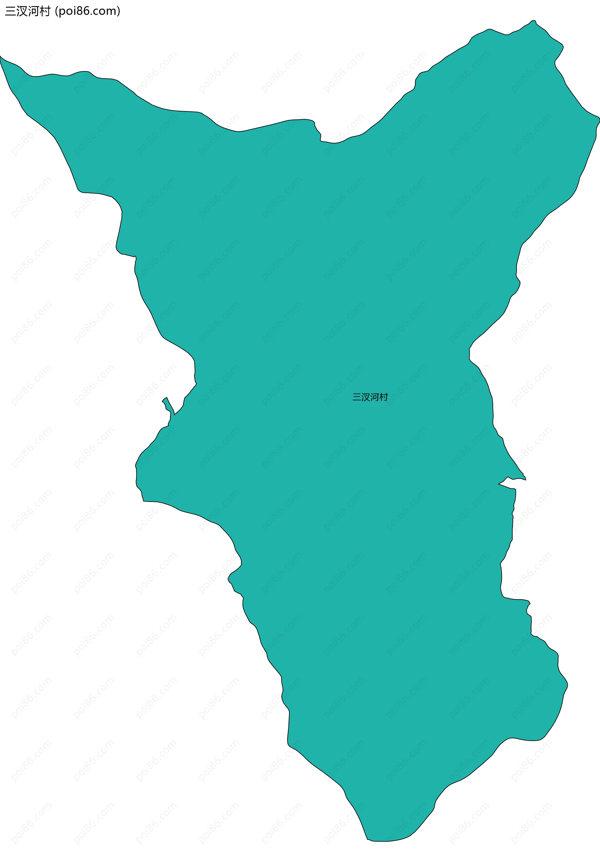 三汊河村边界地图