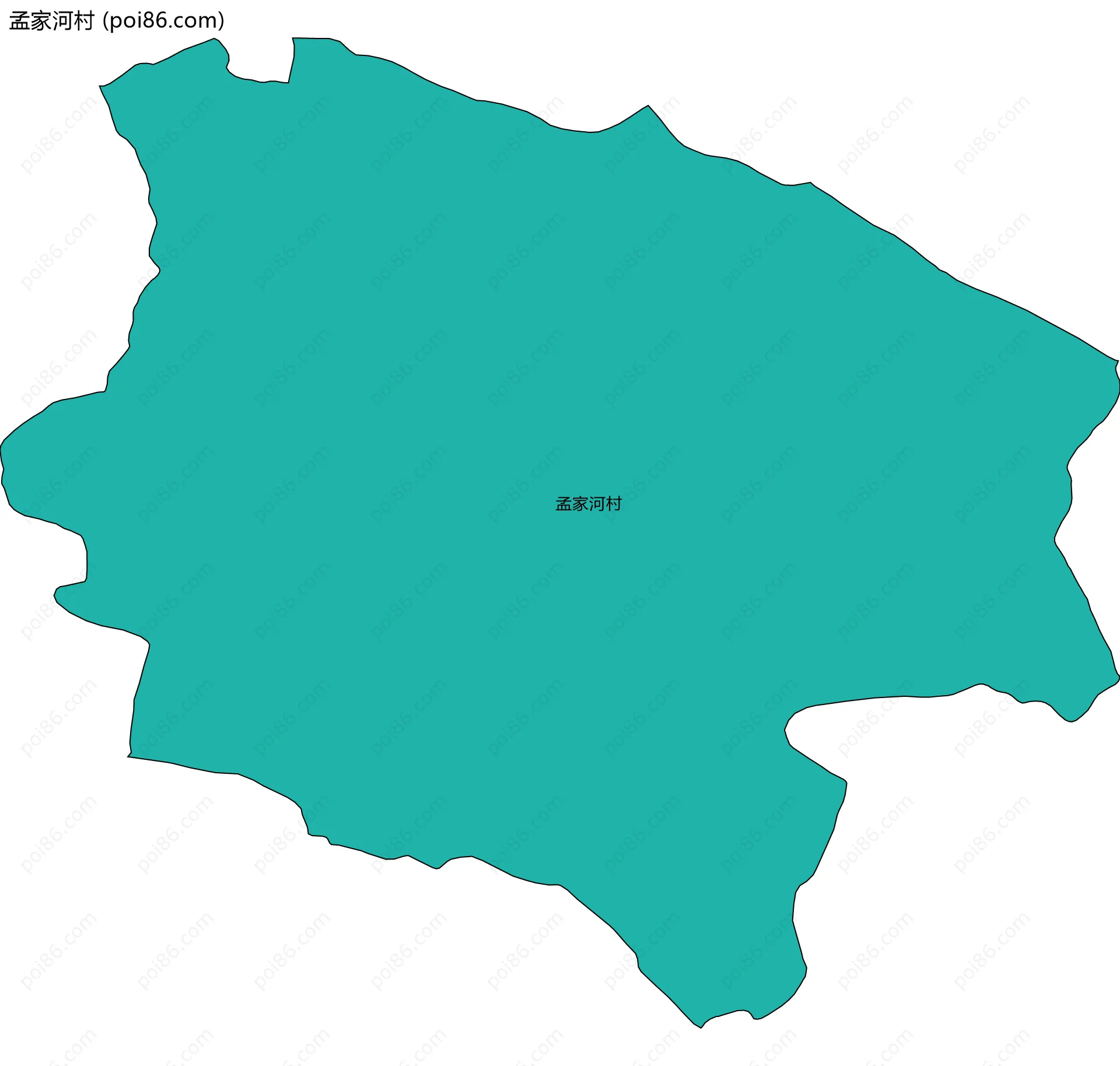 孟家河村边界地图