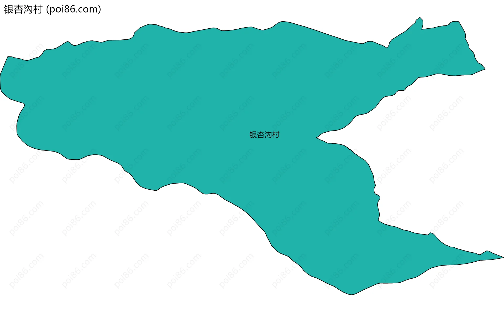 银杏沟村边界地图