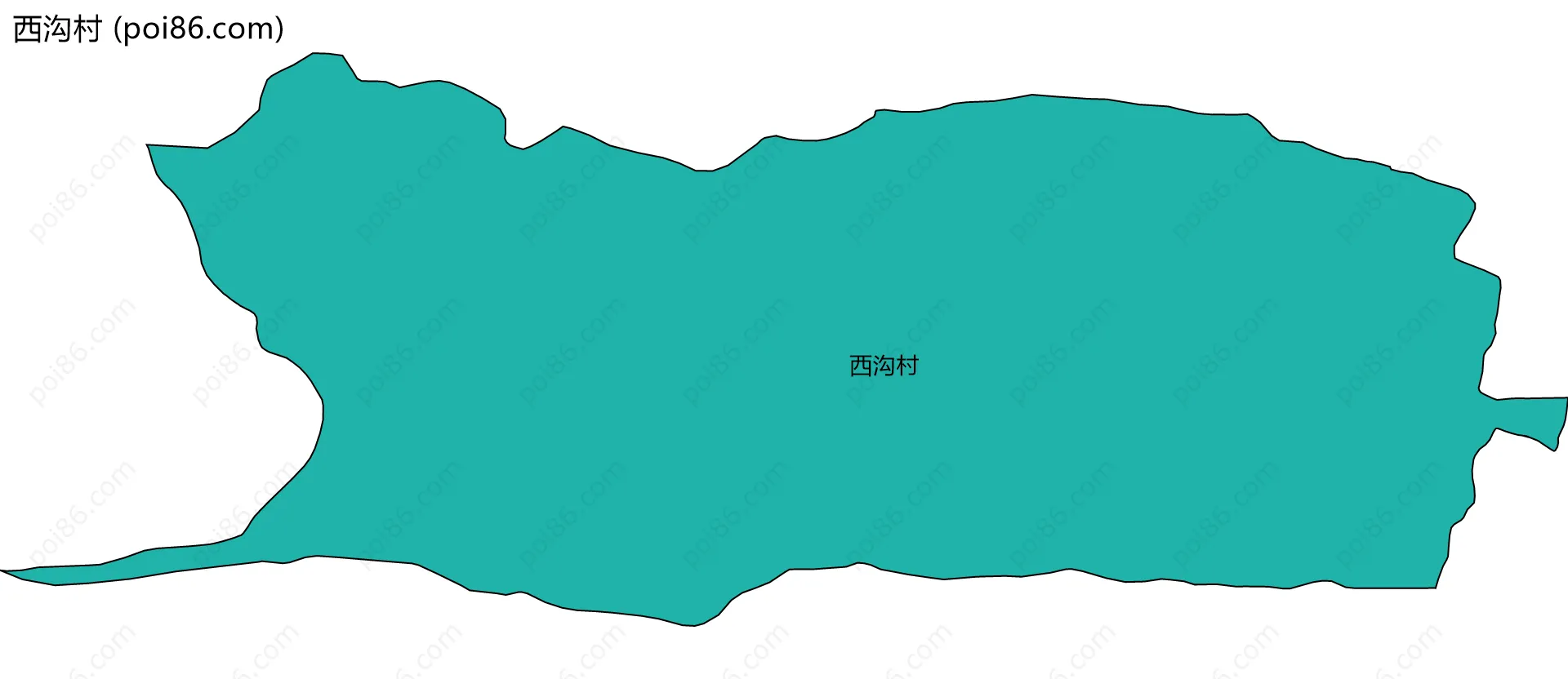 西沟村边界地图