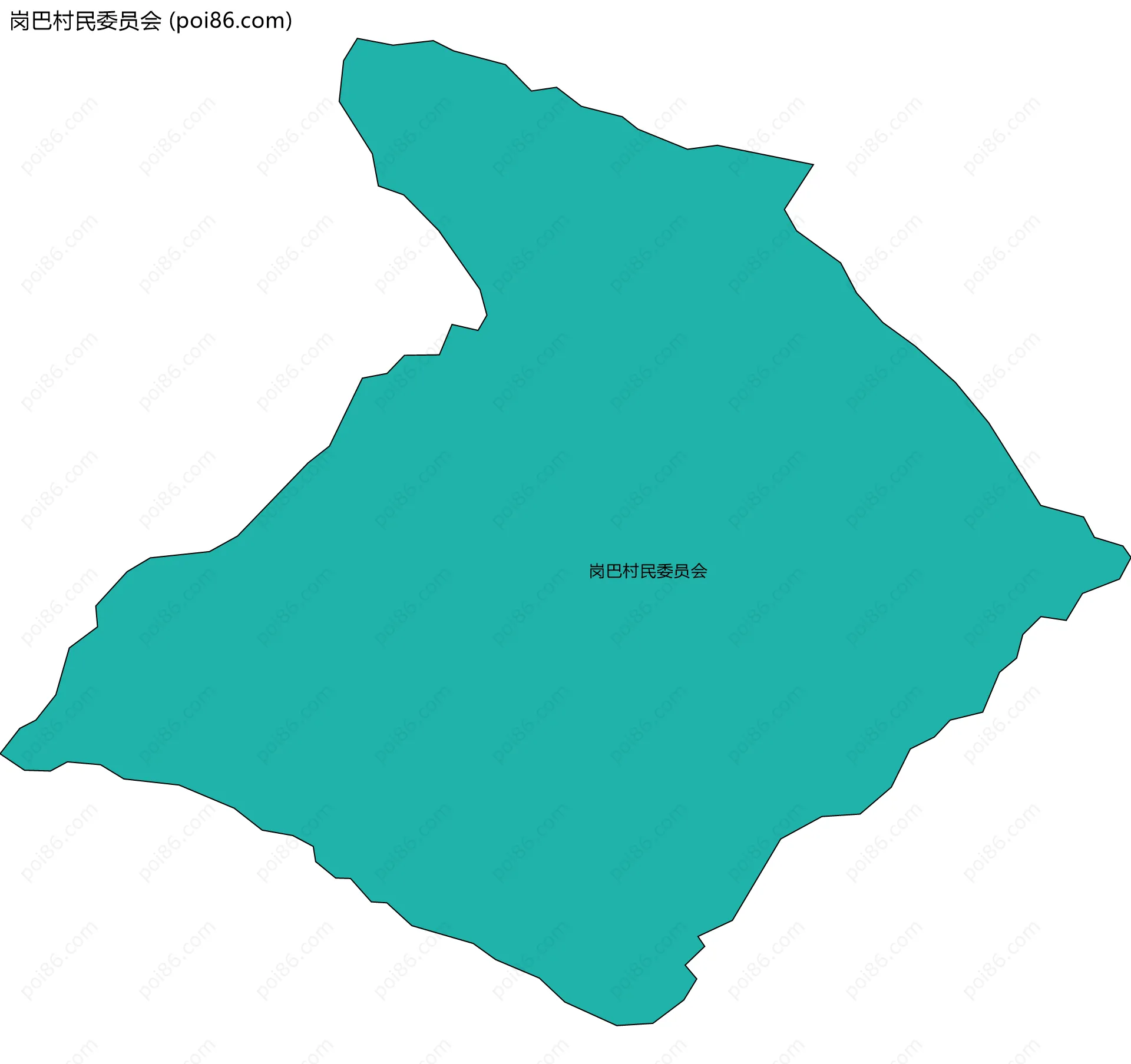 岗巴村民委员会边界地图