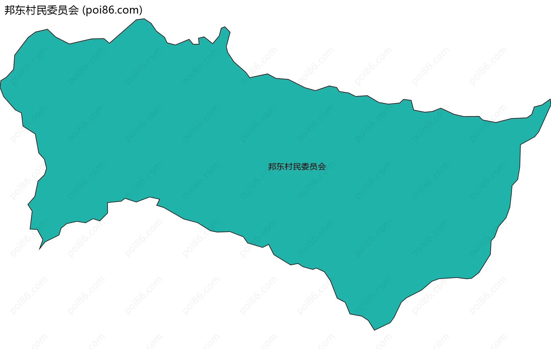 邦东村民委员会边界地图