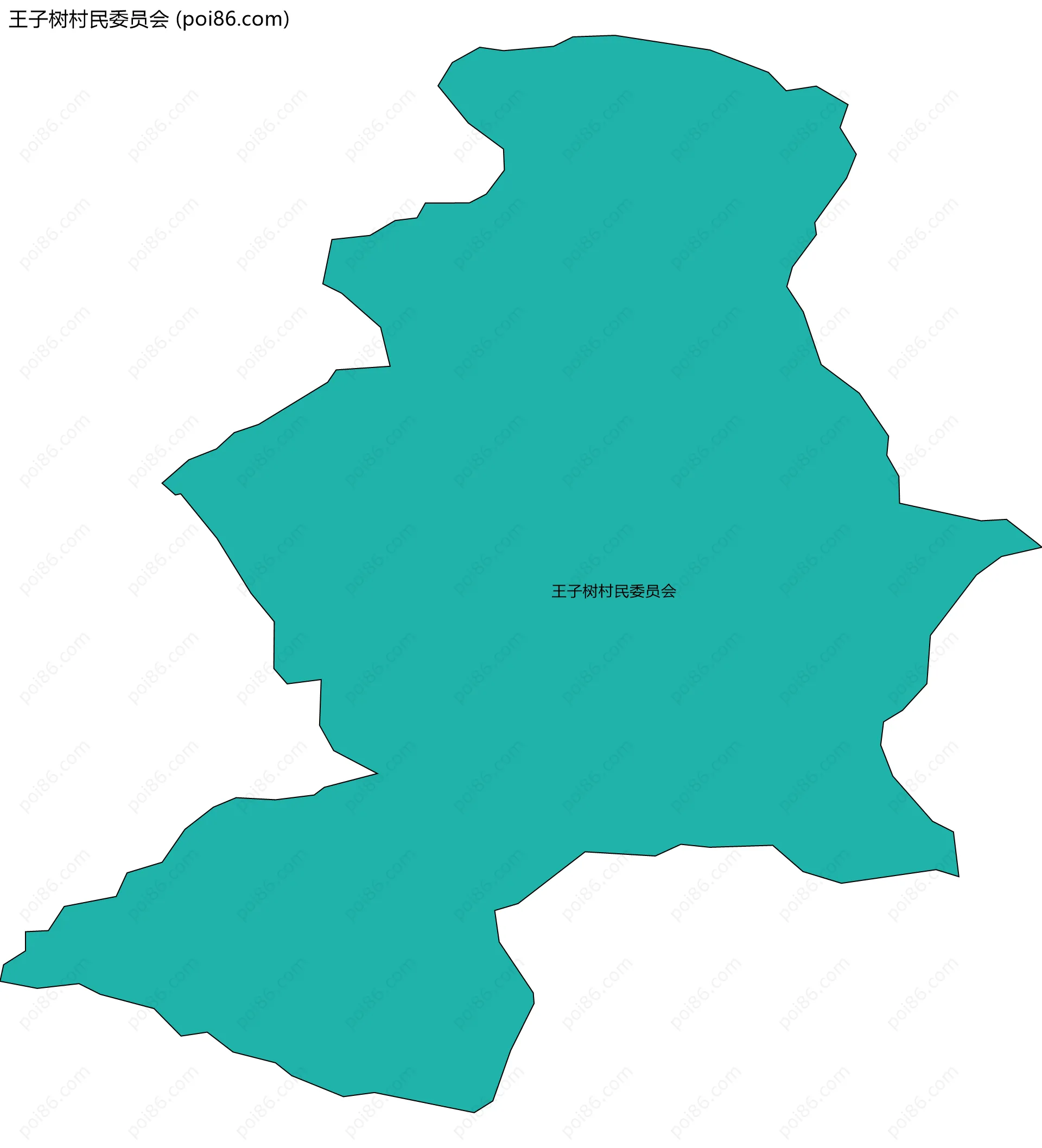 王子树村民委员会边界地图