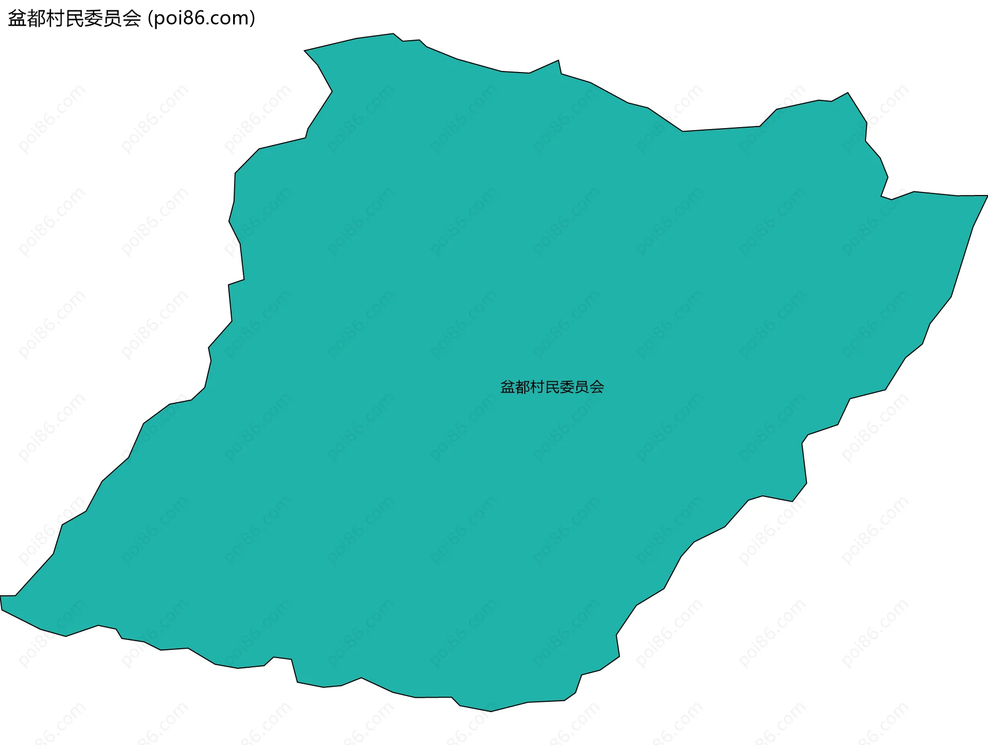 盆都村民委员会边界地图