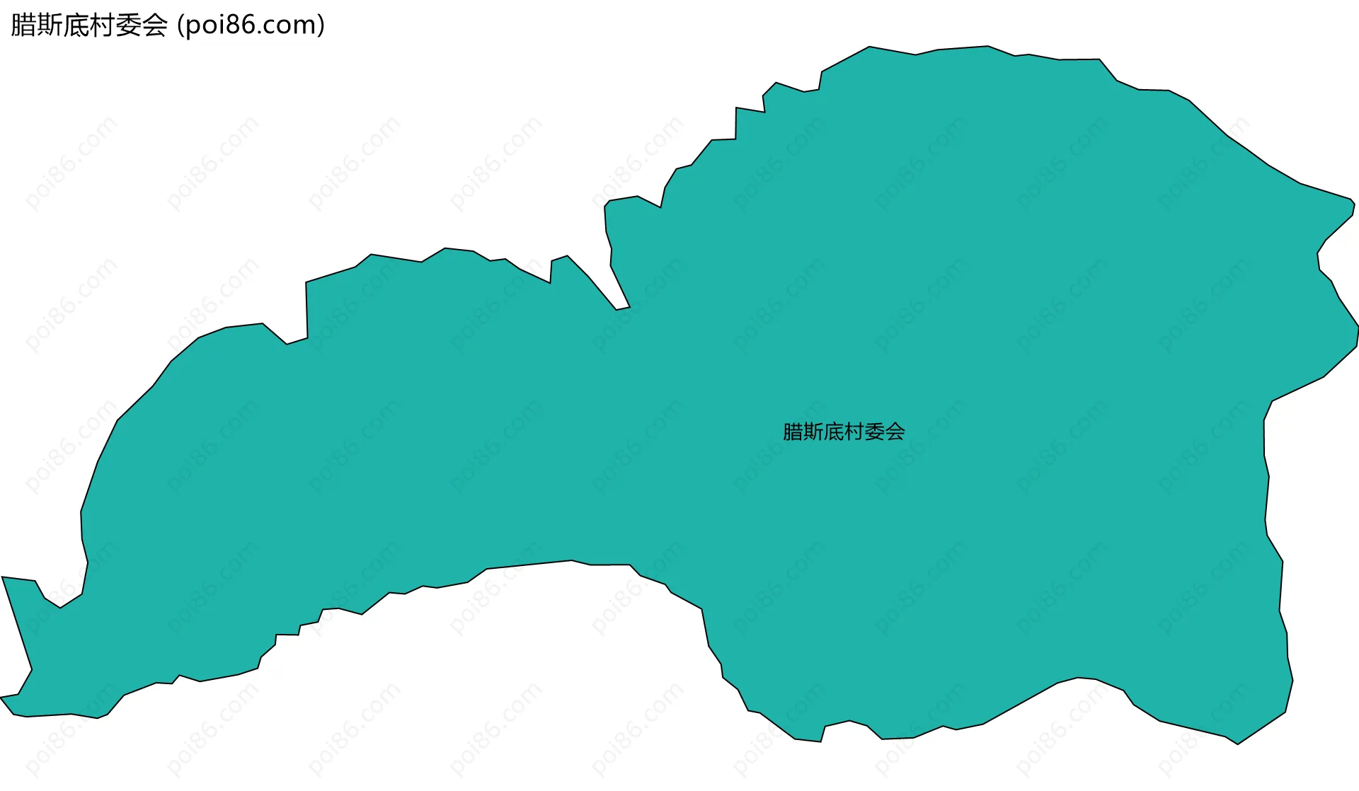 腊斯底村委会边界地图