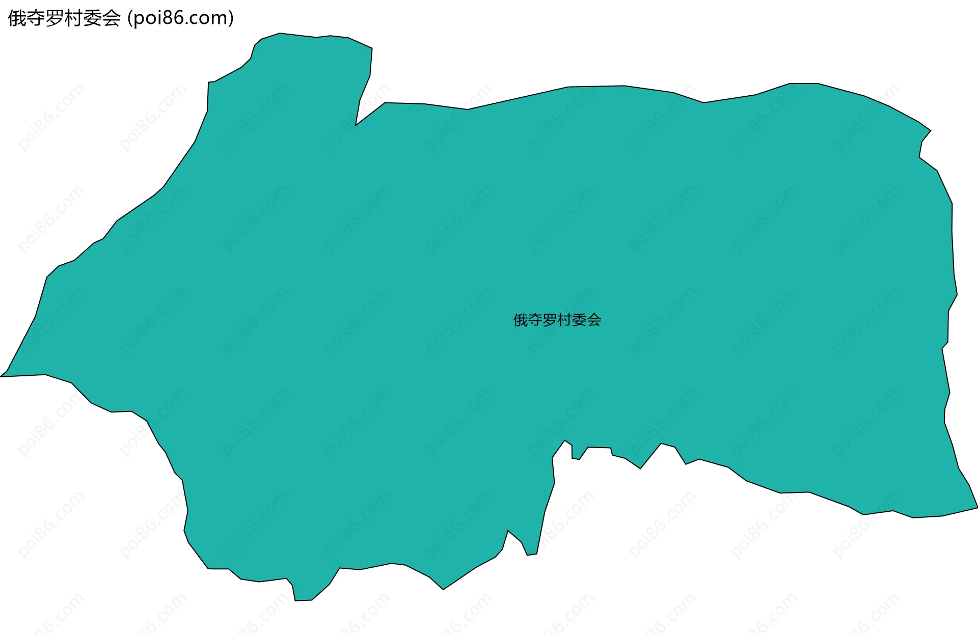 俄夺罗村委会边界地图