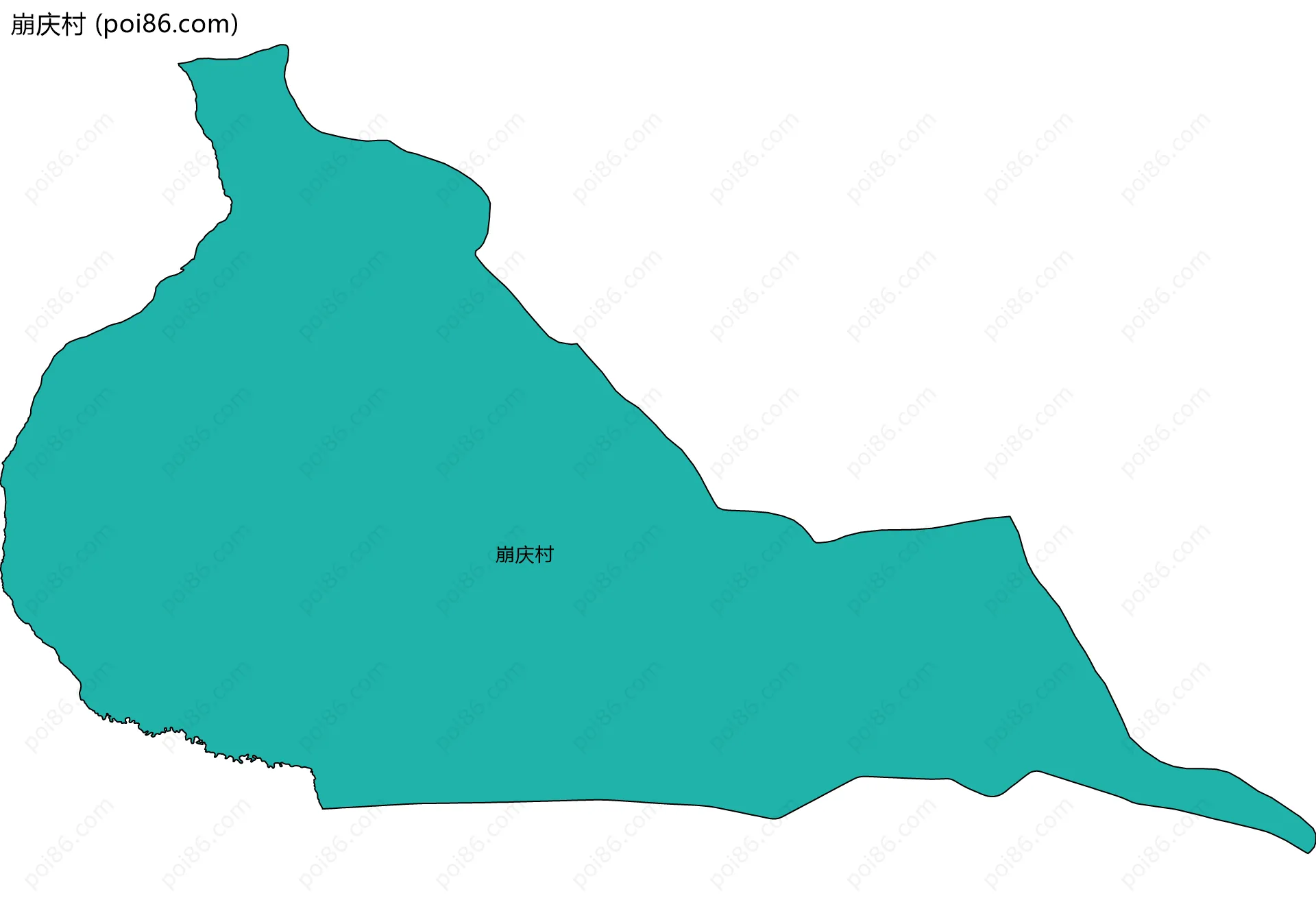 崩庆村边界地图