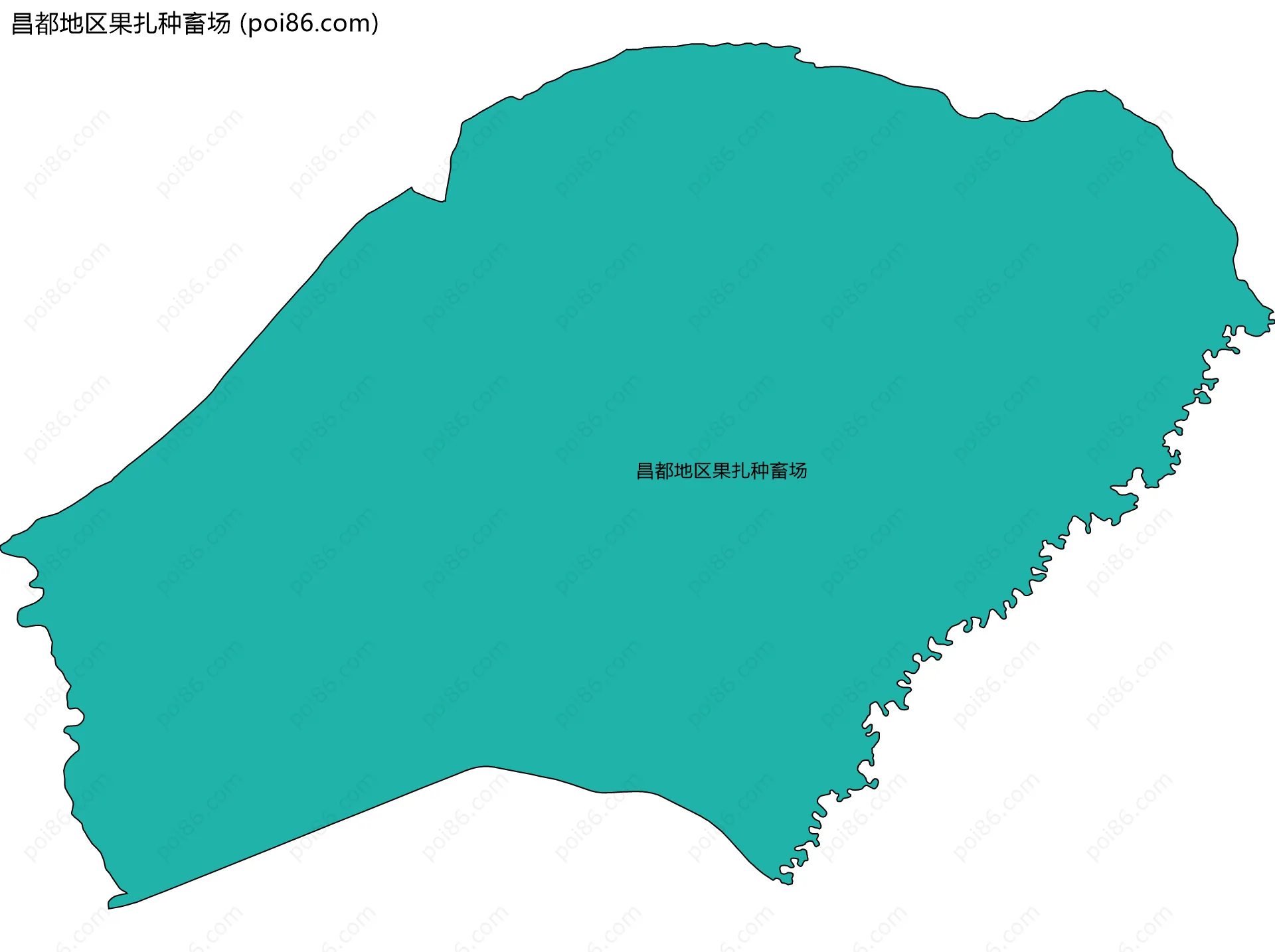 昌都地区果扎种畜场边界地图