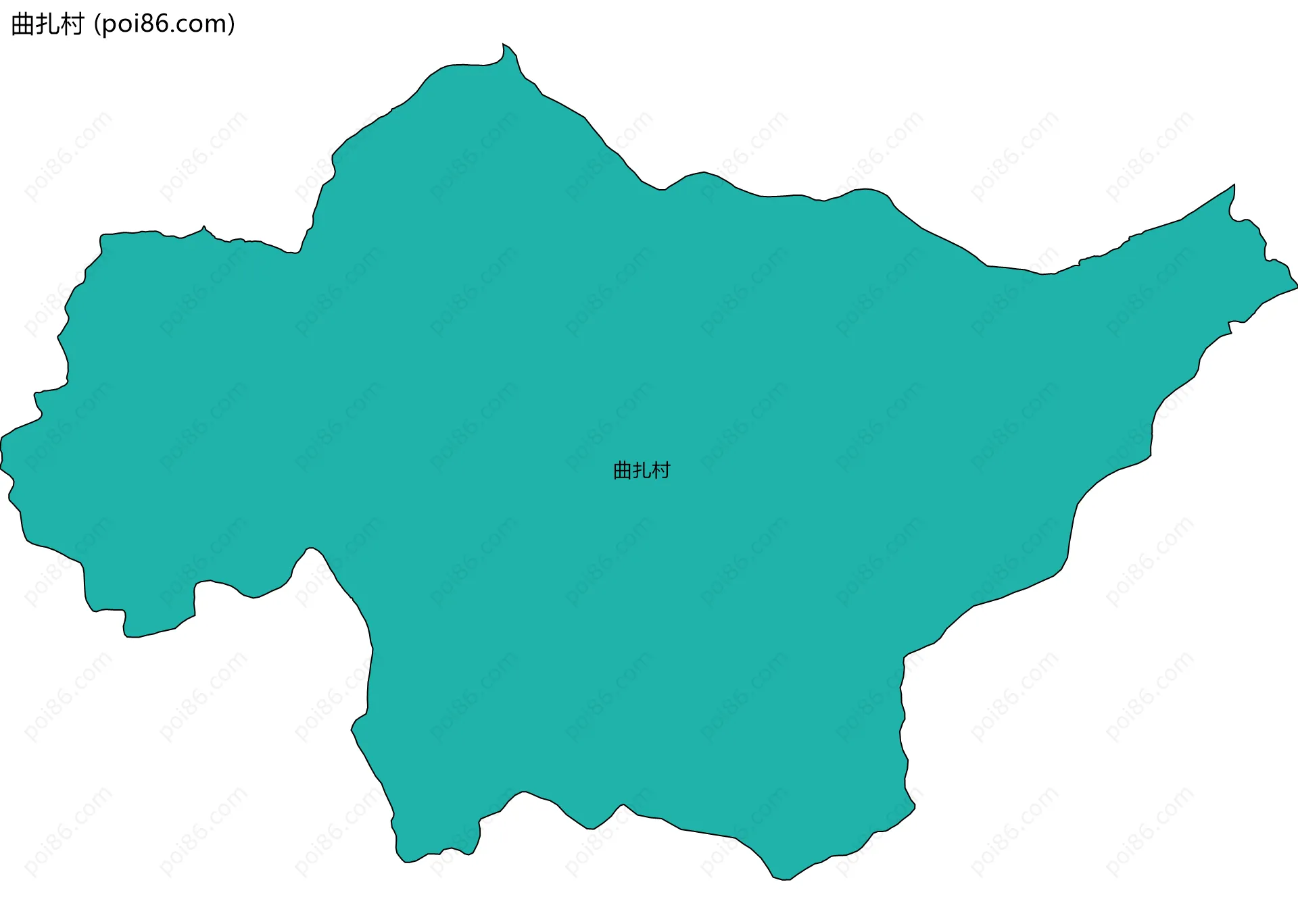 曲扎村边界地图