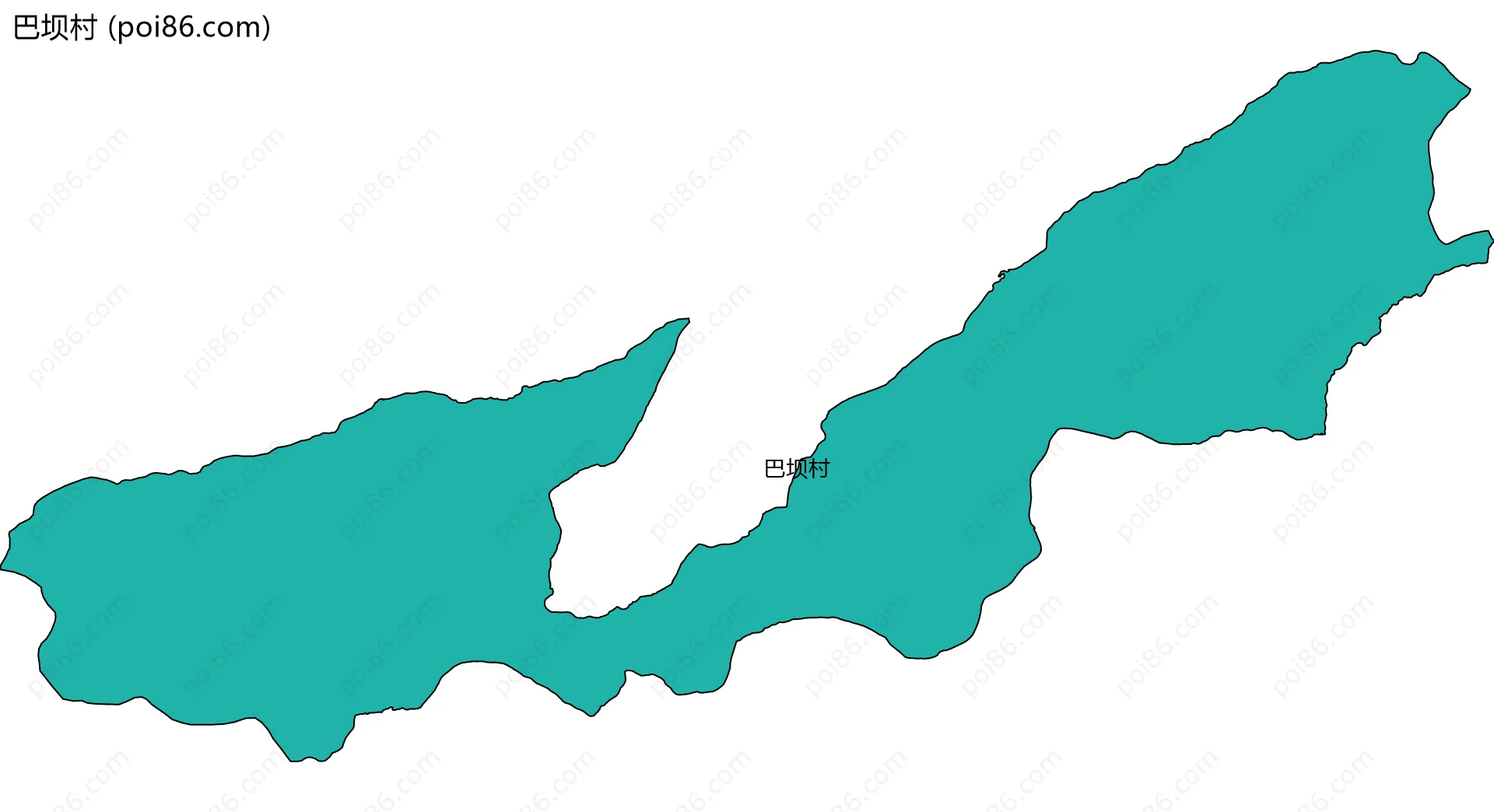 巴坝村边界地图