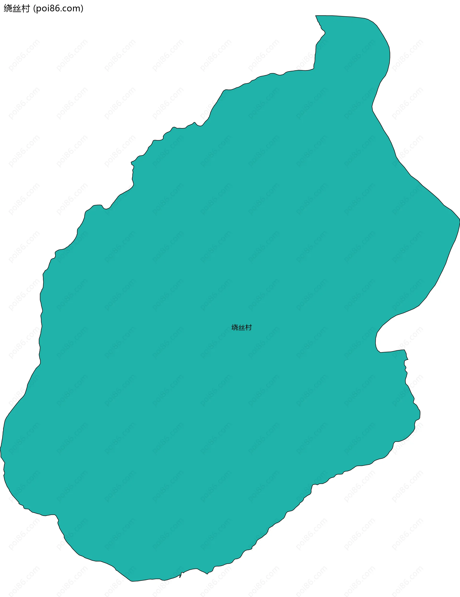 绕丝村边界地图