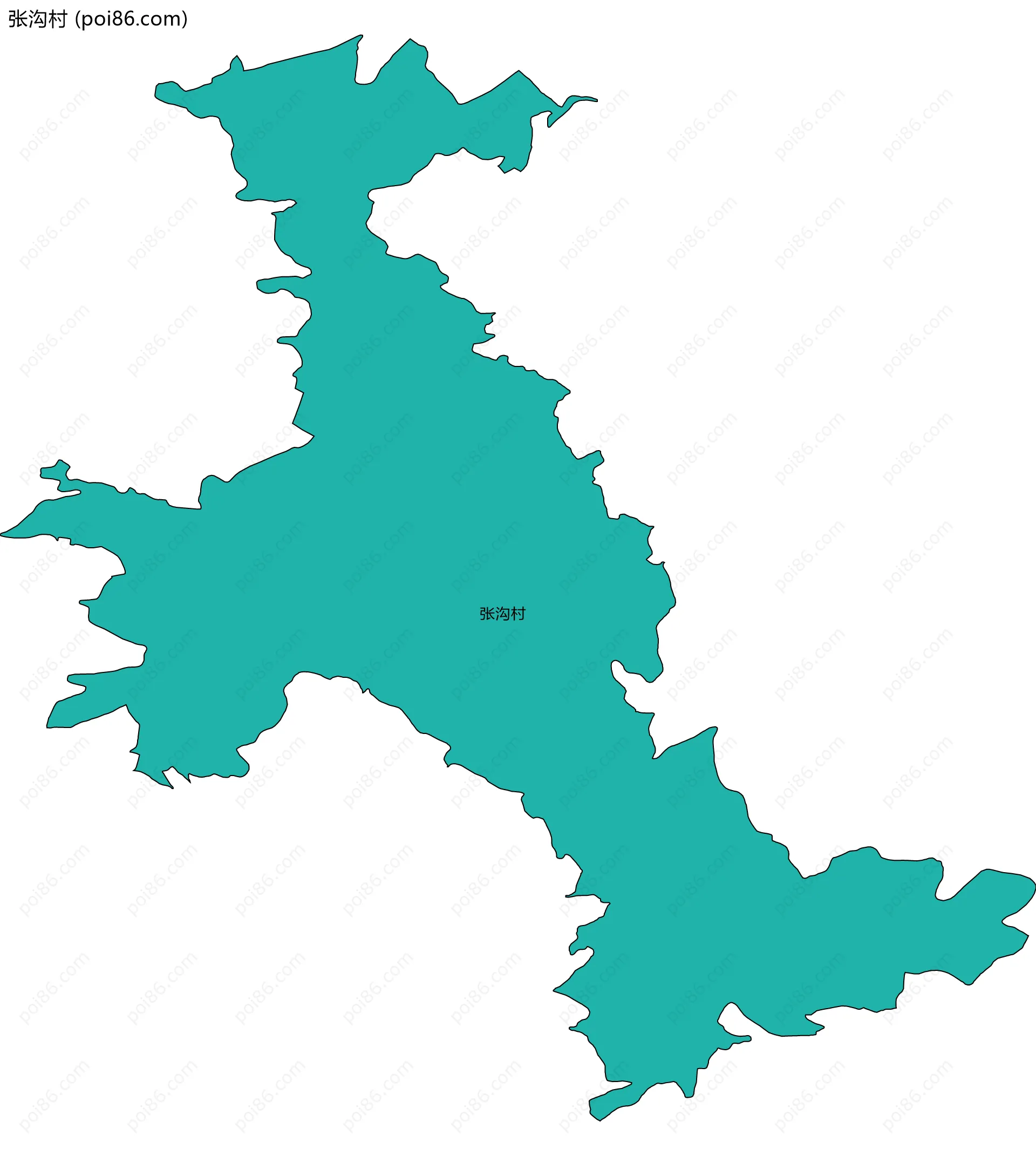 张沟村边界地图