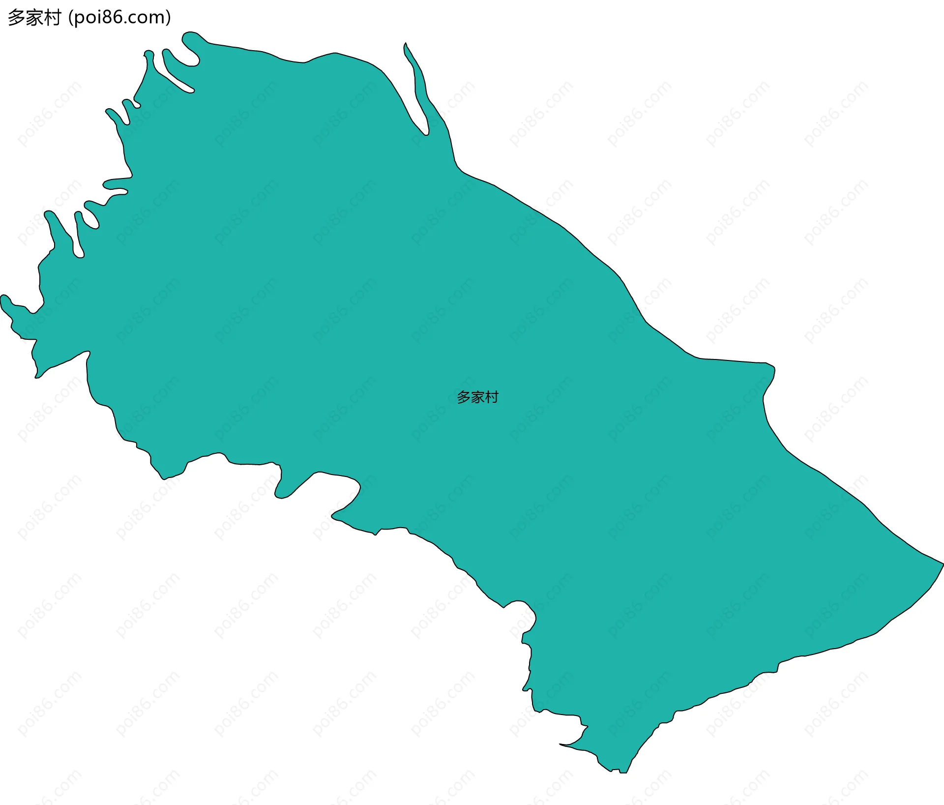 多家村边界地图