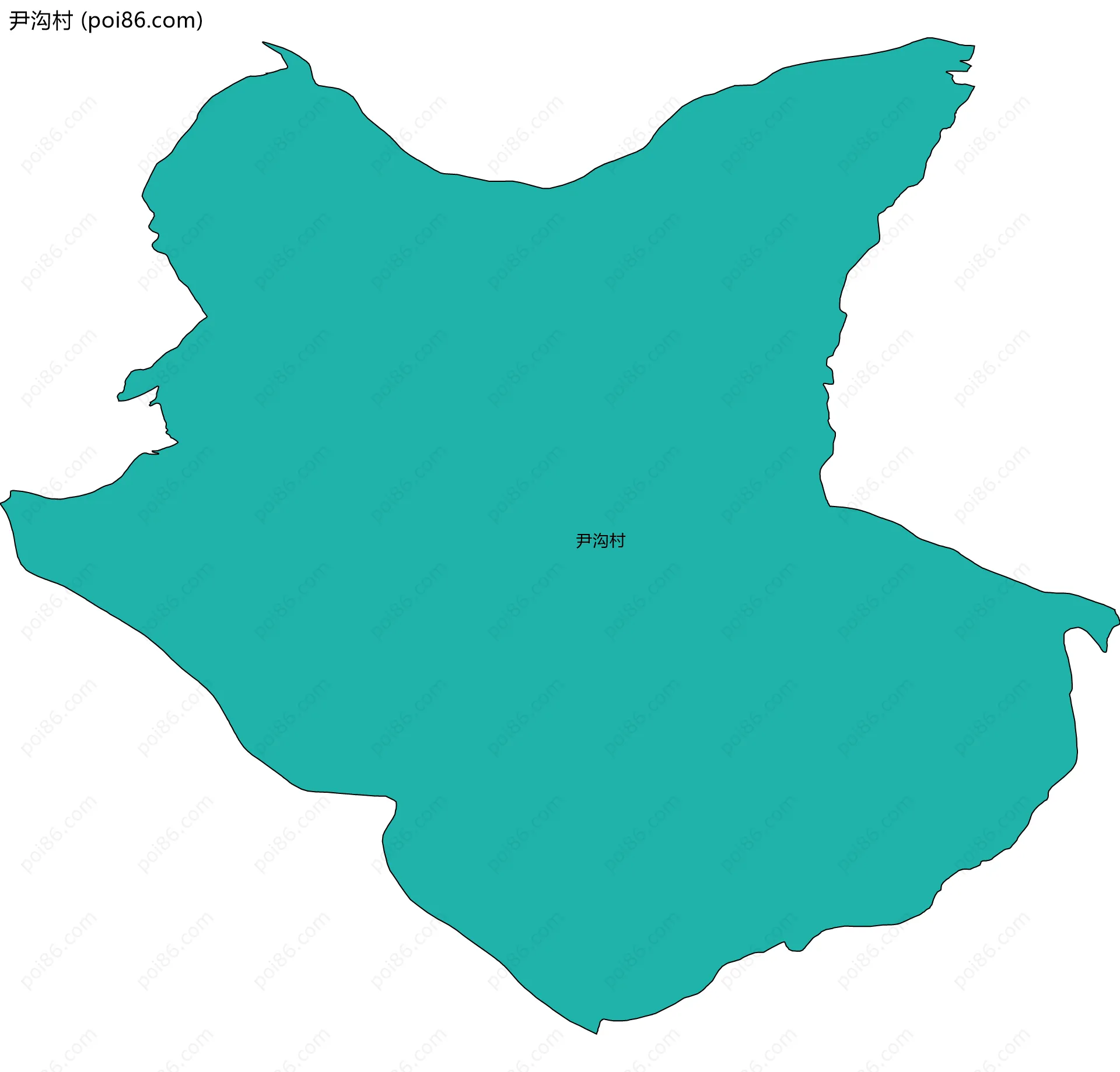 尹沟村边界地图