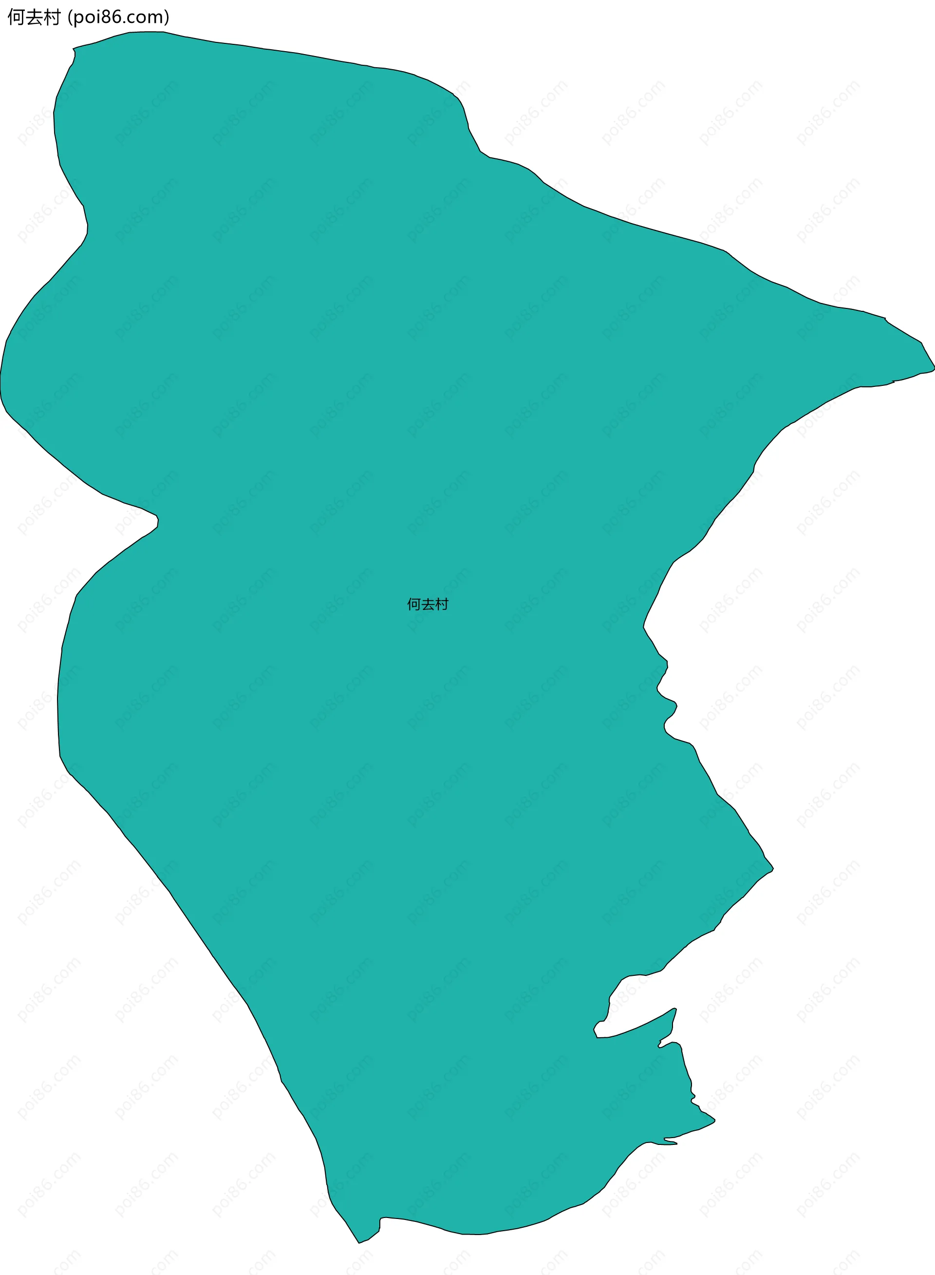 何去村边界地图