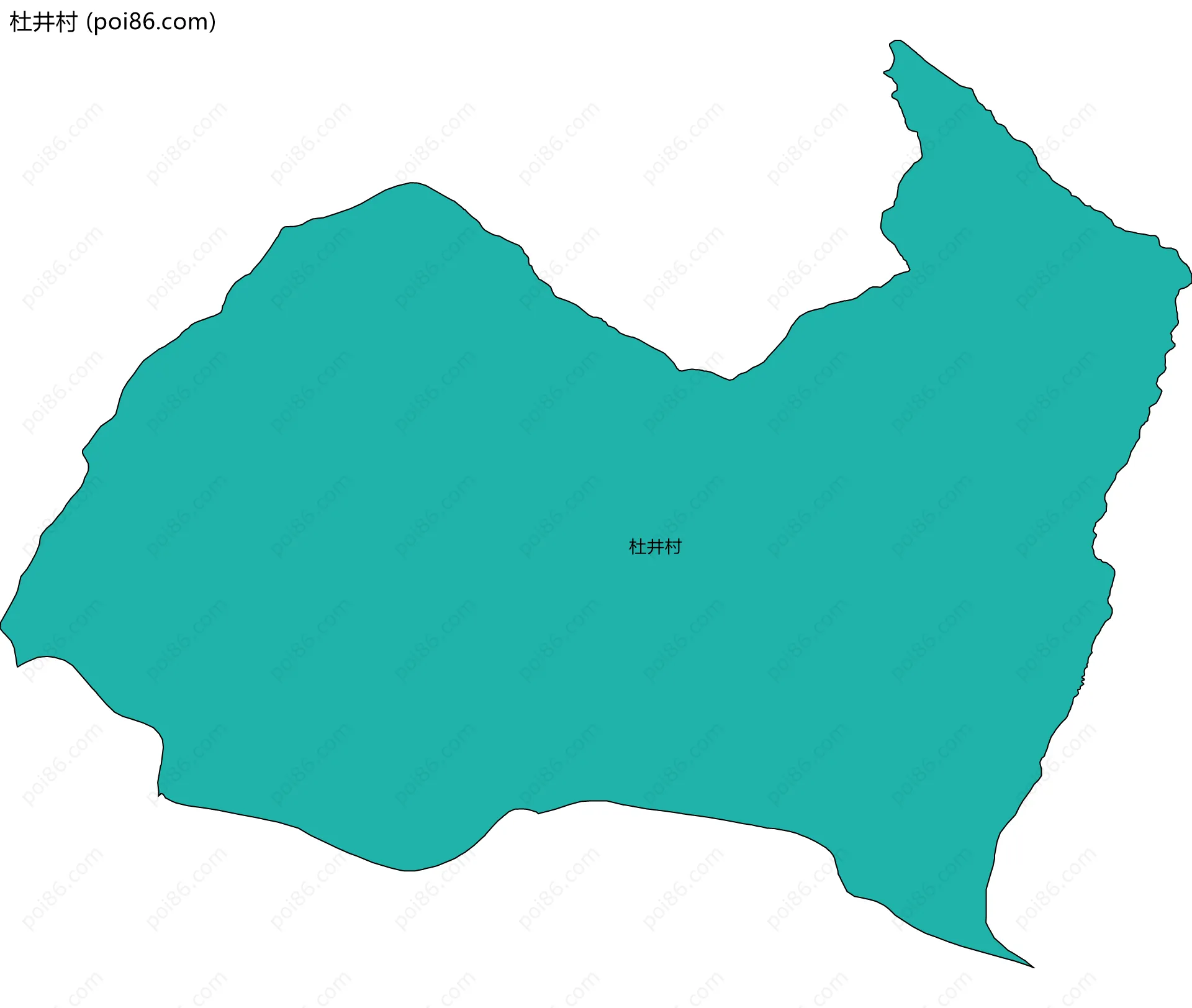 杜井村边界地图