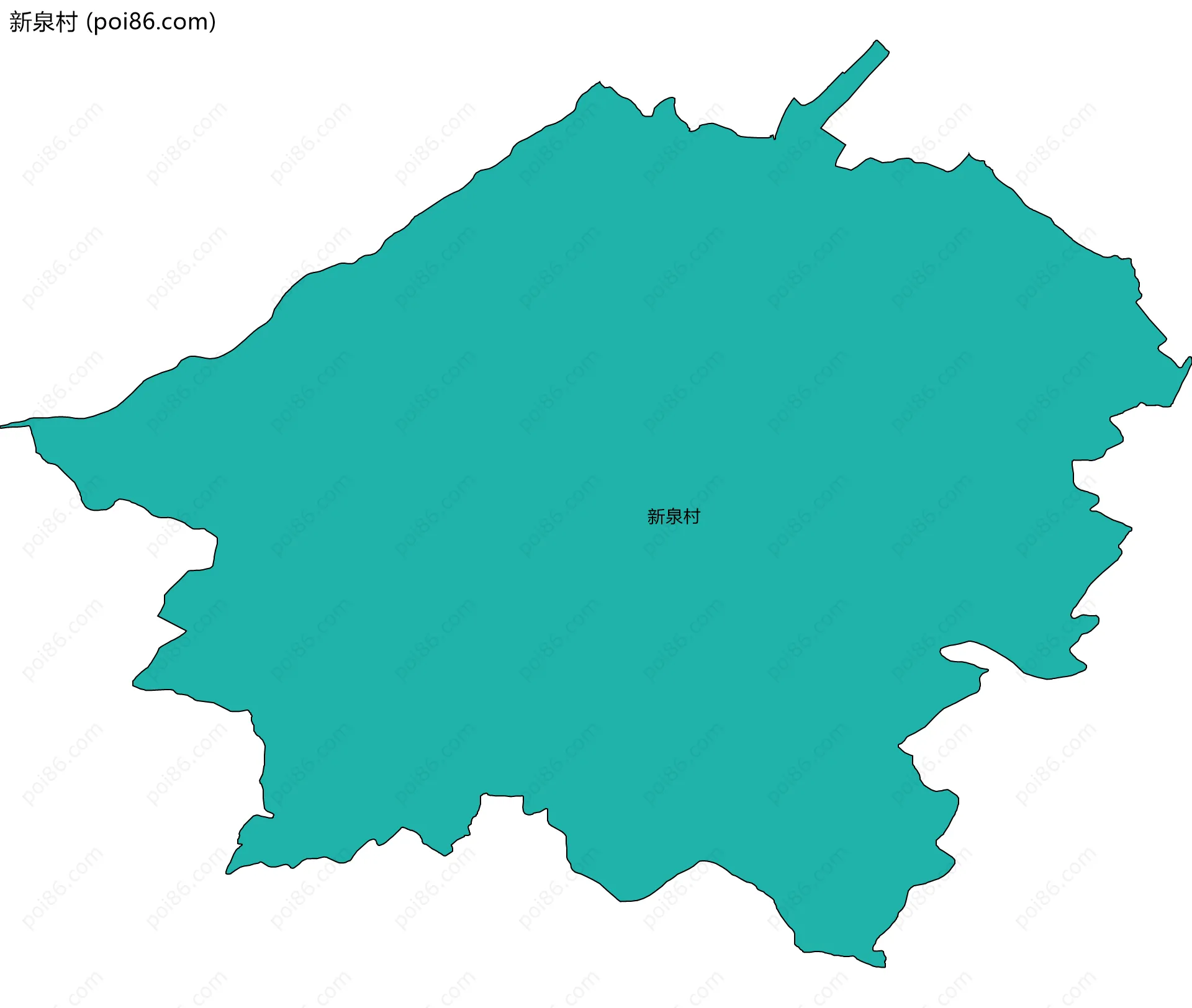 新泉村边界地图