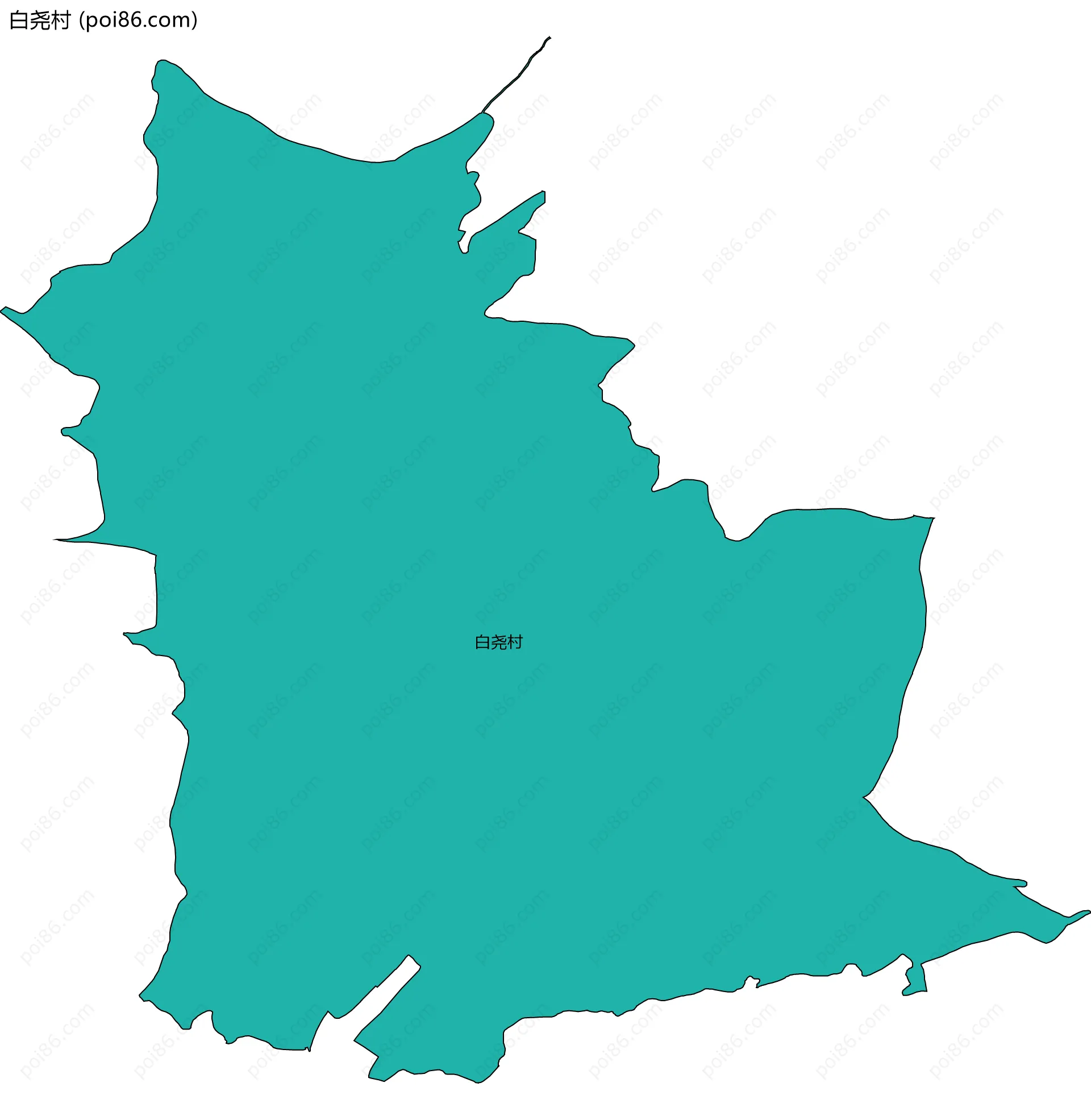 白尧村边界地图