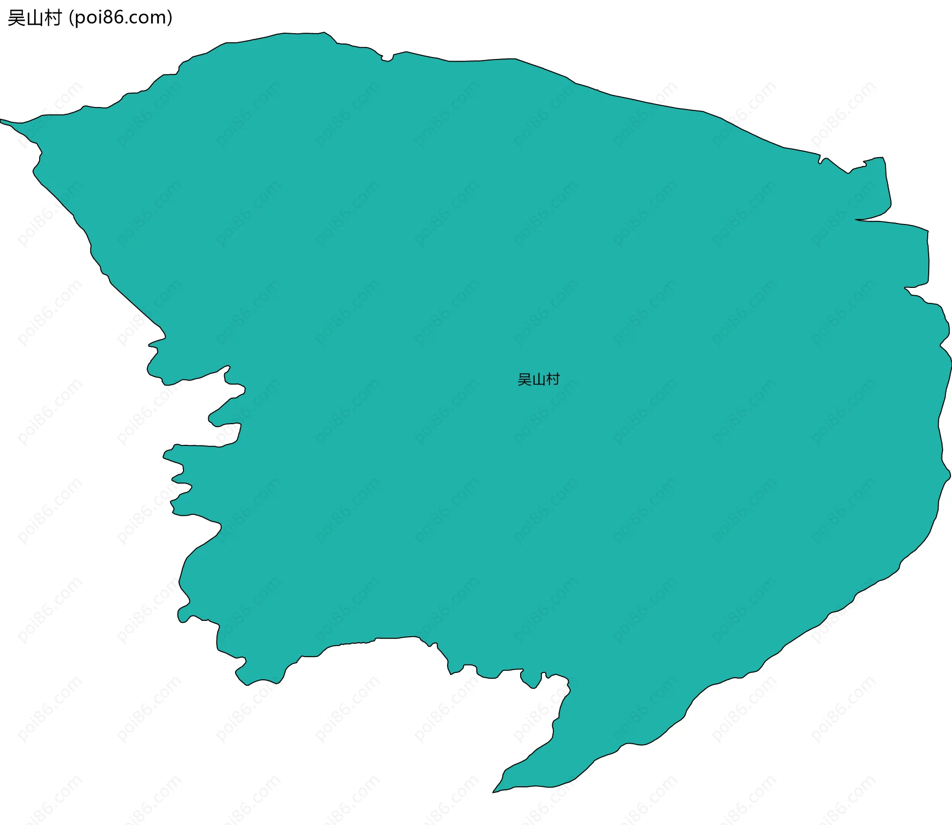 吴山村边界地图